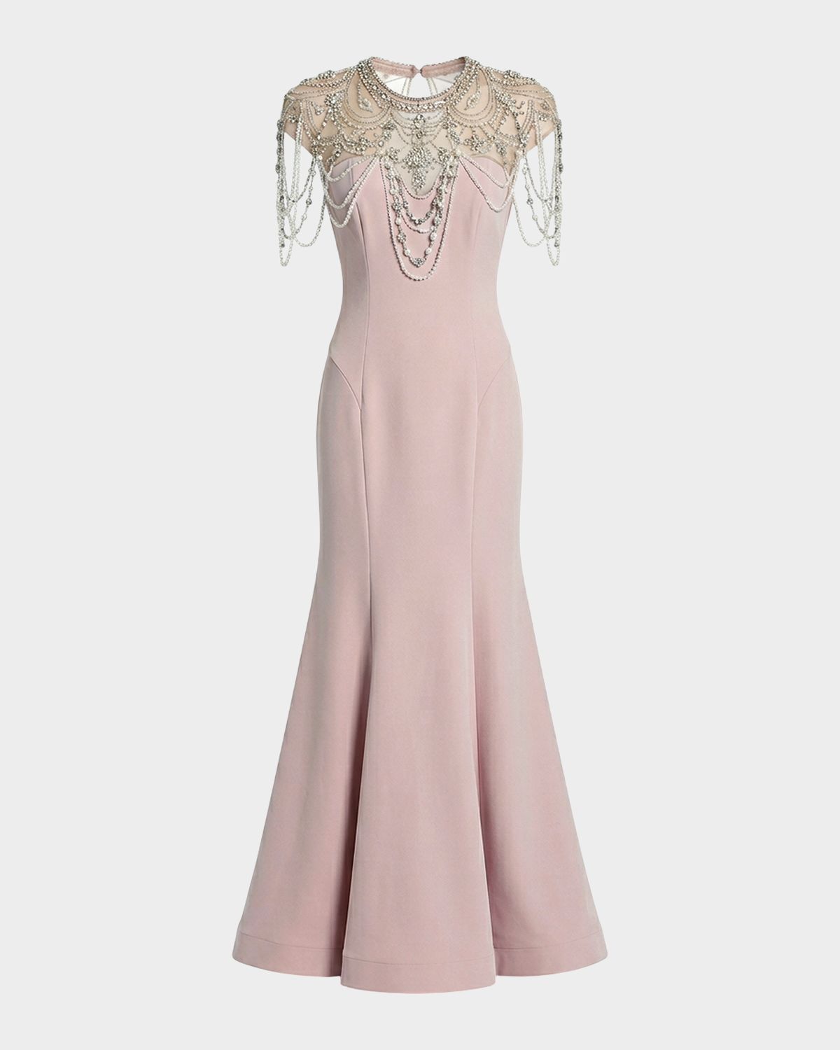 Mac Duggal Beaded Cap-Sleeve Mermaid Gown | Thumbnail 5