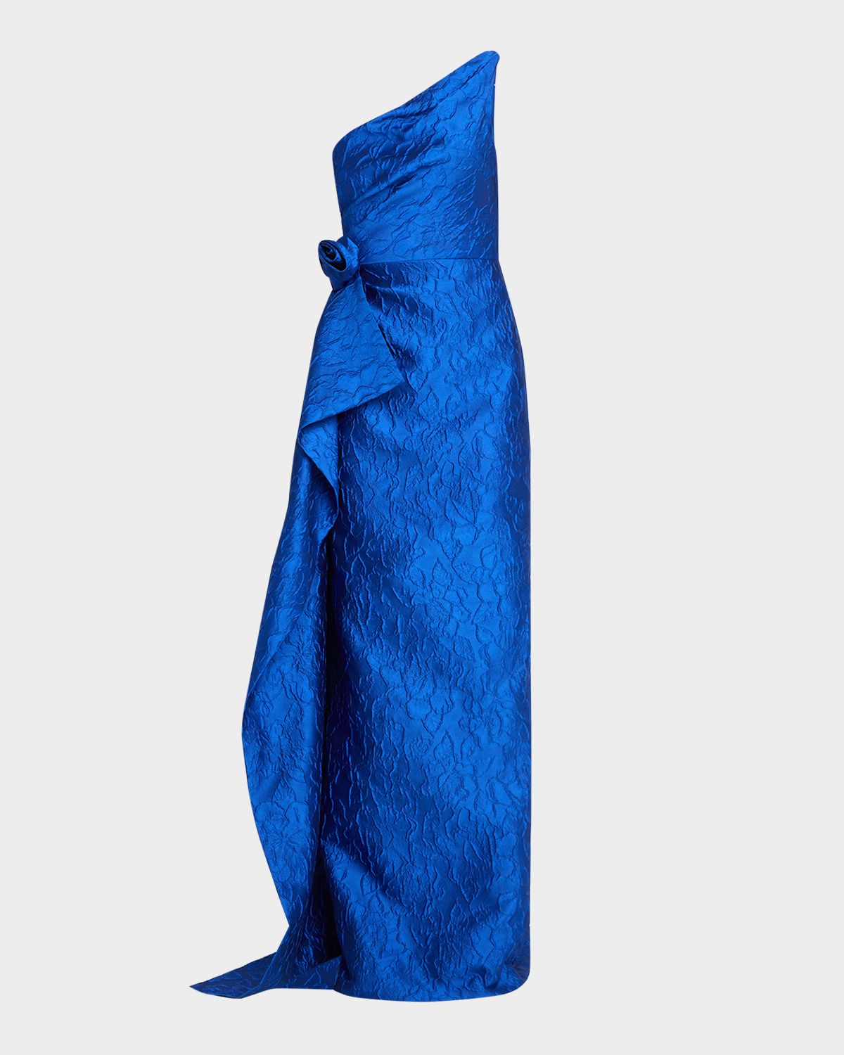 Rickie Freeman for Teri Jon Draped One-Shoulder Jacquard Column Gown | Thumbnail 6 Rickie Freeman for Teri Jon Draped One-Shoulder Jacquard Column Gown | Thumbnail 6