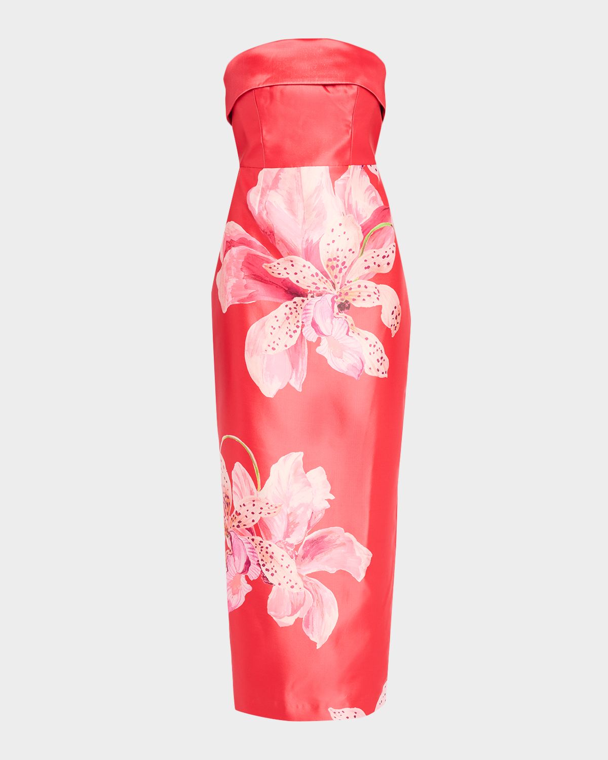 Milly Ciara Strapless Floral-Print Maxi Dress