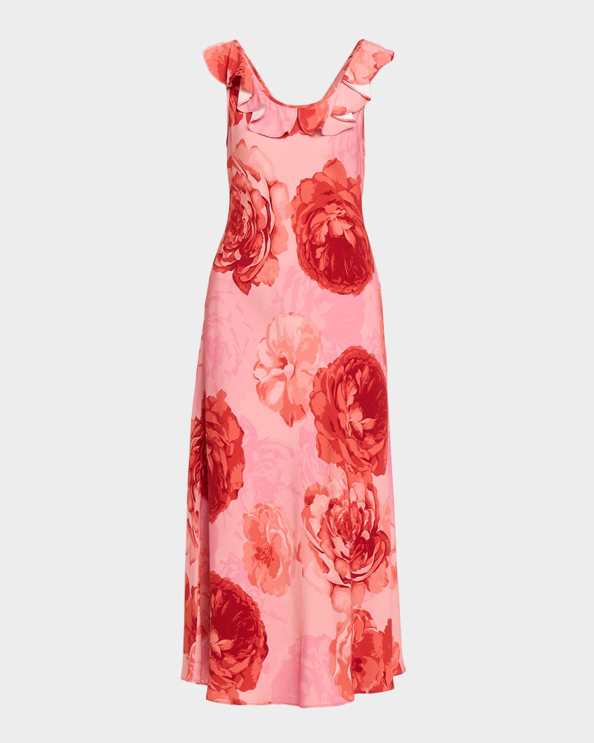 Milly Scarlett Sleeveless Floral-Print Midi Dress