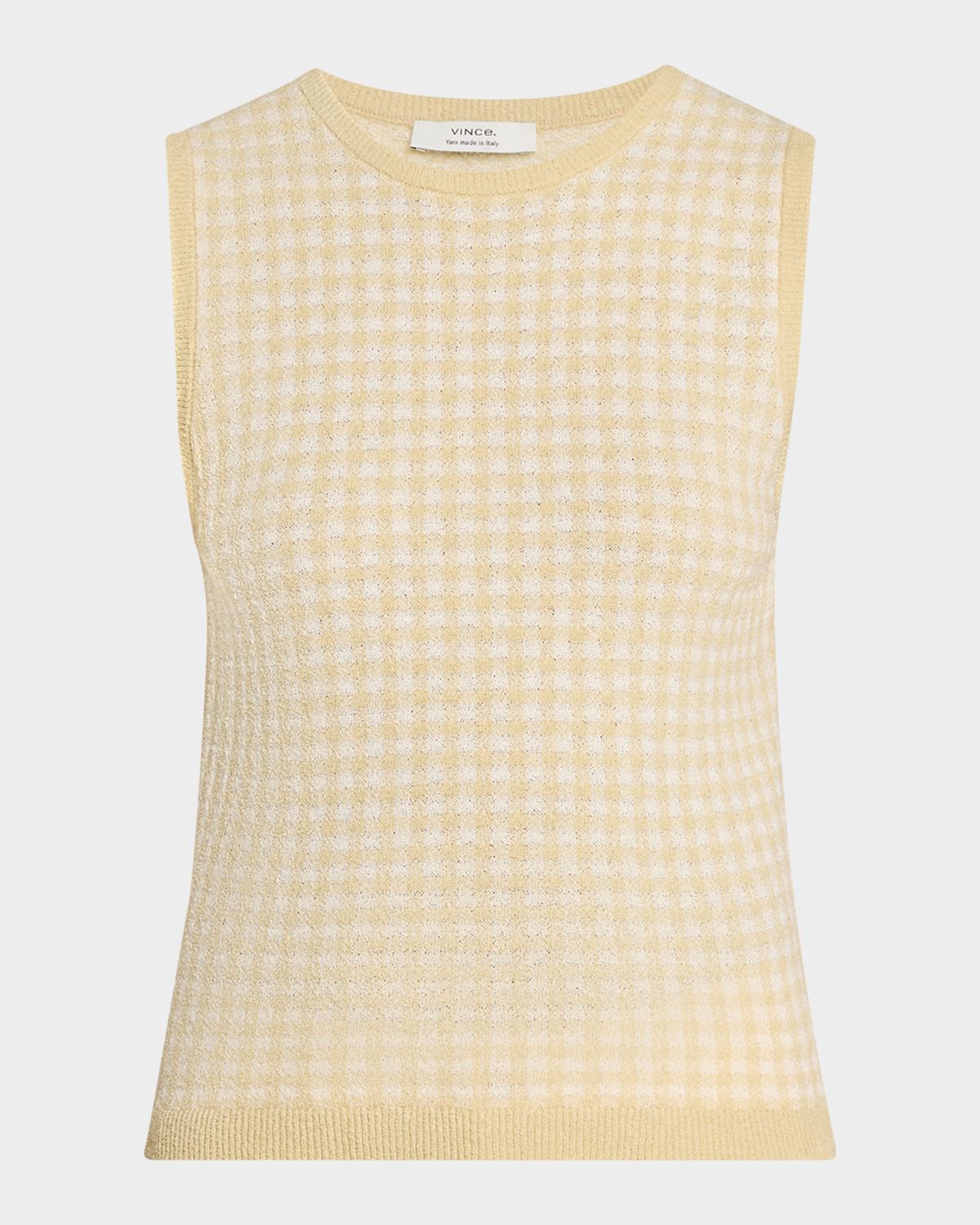 Vince Gingham Knit Tank Top | Thumbnail 6