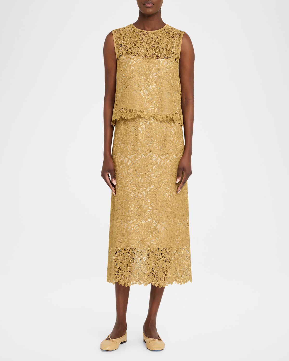 Vince Lace Slip Skirt