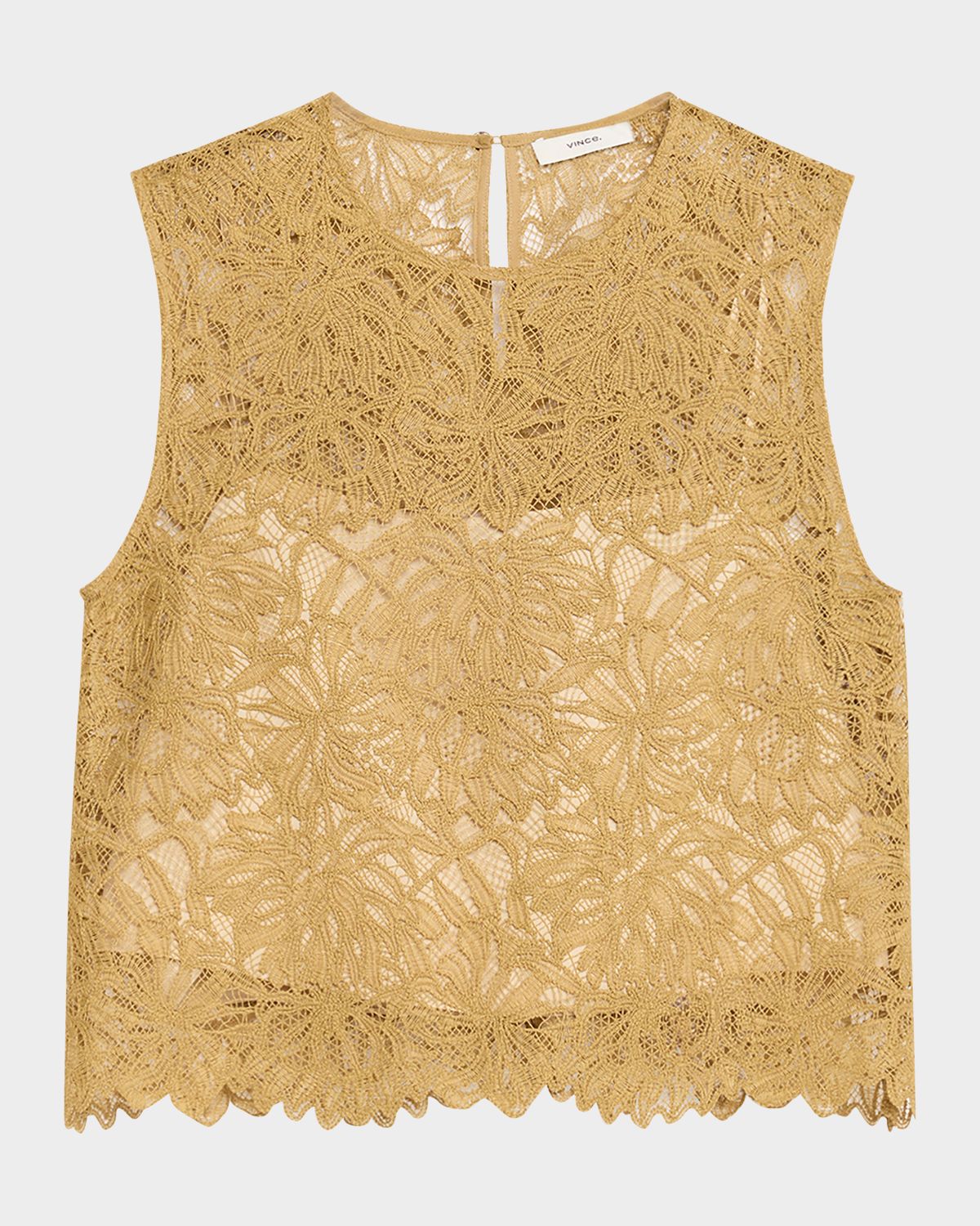 Vince Sleeveless Floral Lace Top