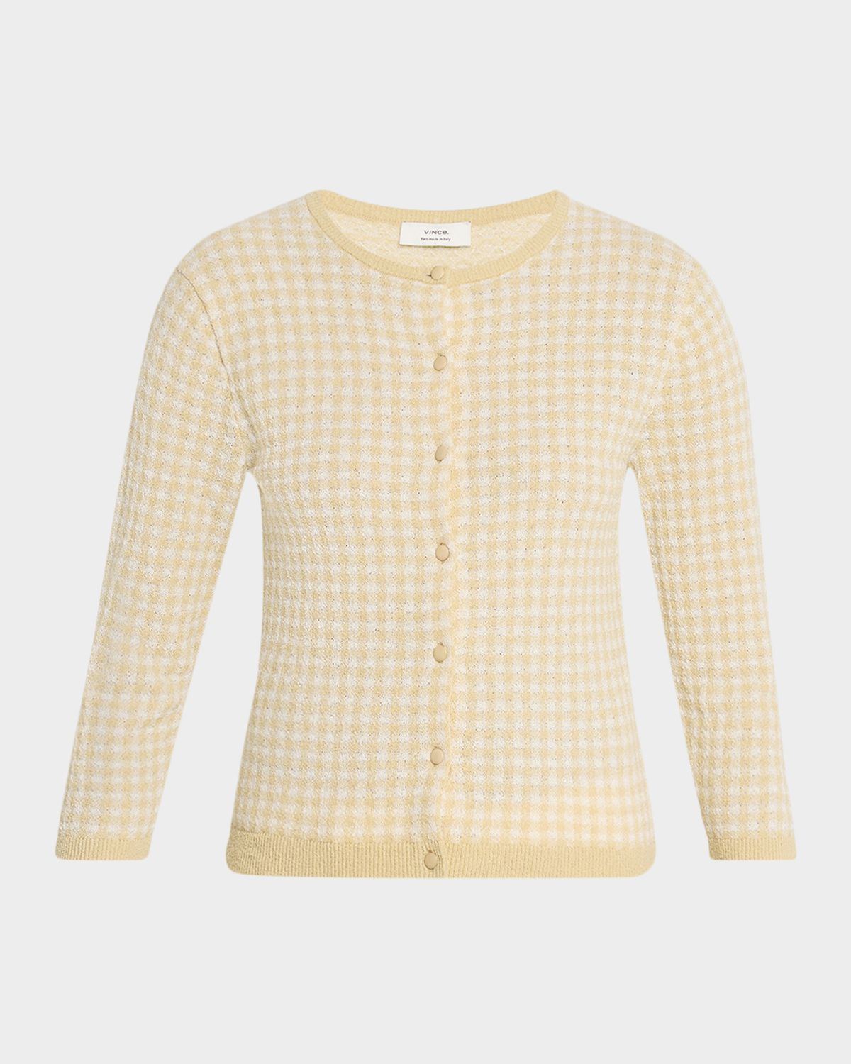 Vince Gingham Knit Cardigan | Thumbnail 6