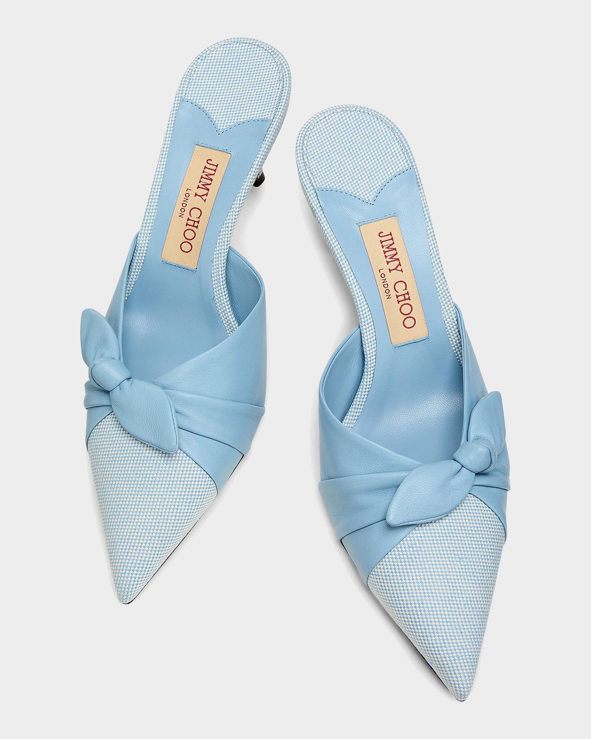 Jimmy Choo 65mm Livi Flecked Canvas and Leather Mule Pumps