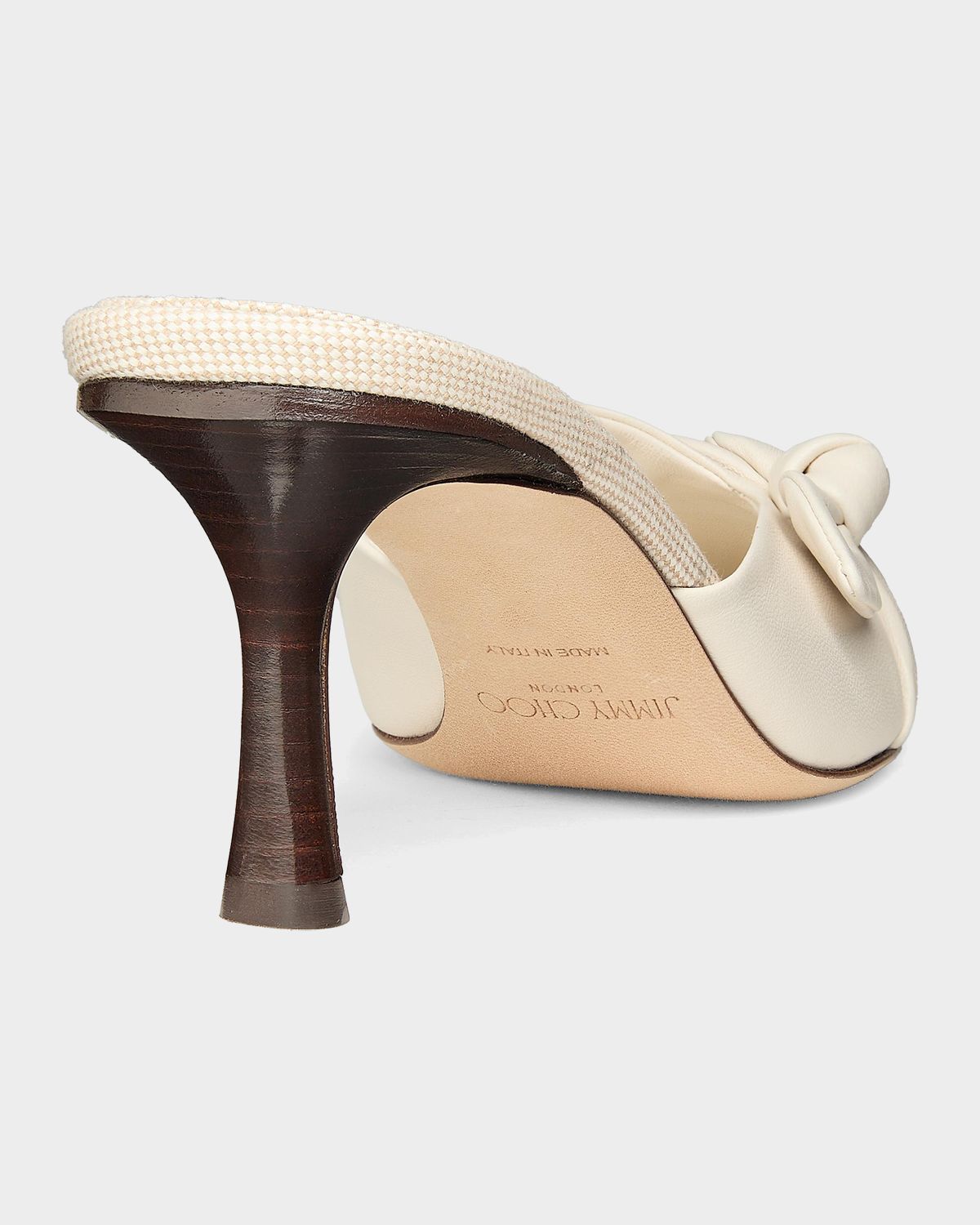 Jimmy Choo 65mm Livi Flecked Canvas and Leather Mule Pumps