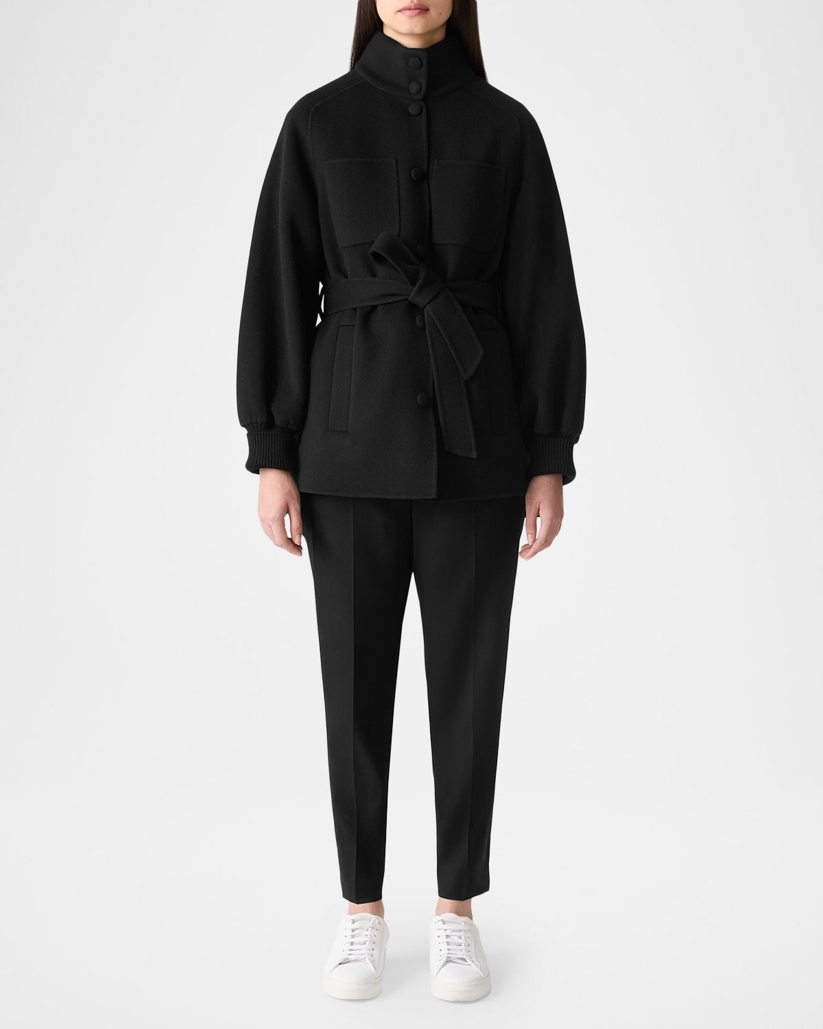 Mackage Shania Belted Double-Face Wool Jacket