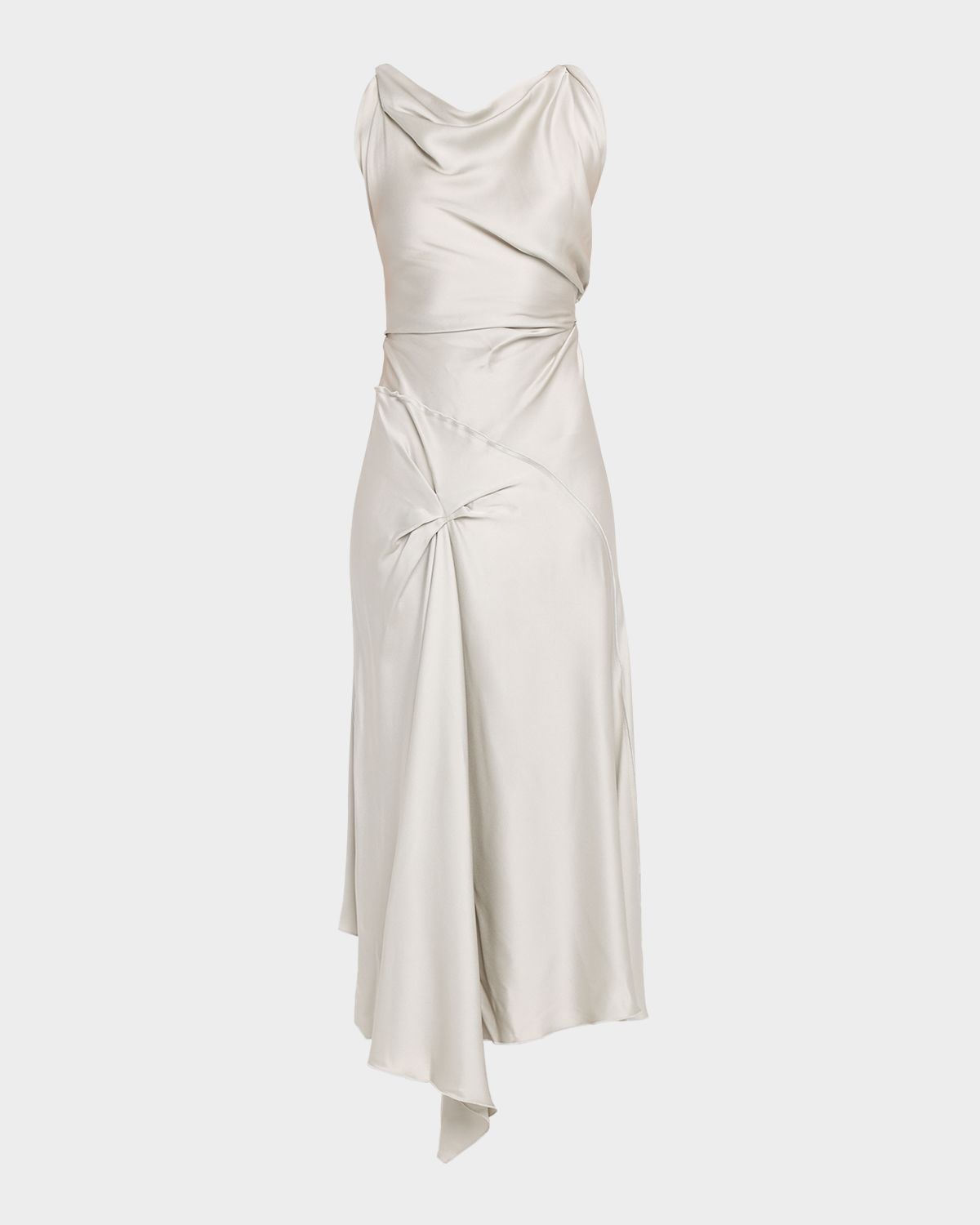 Victoria Beckham Posy Sleeveless Draped Midi Dress