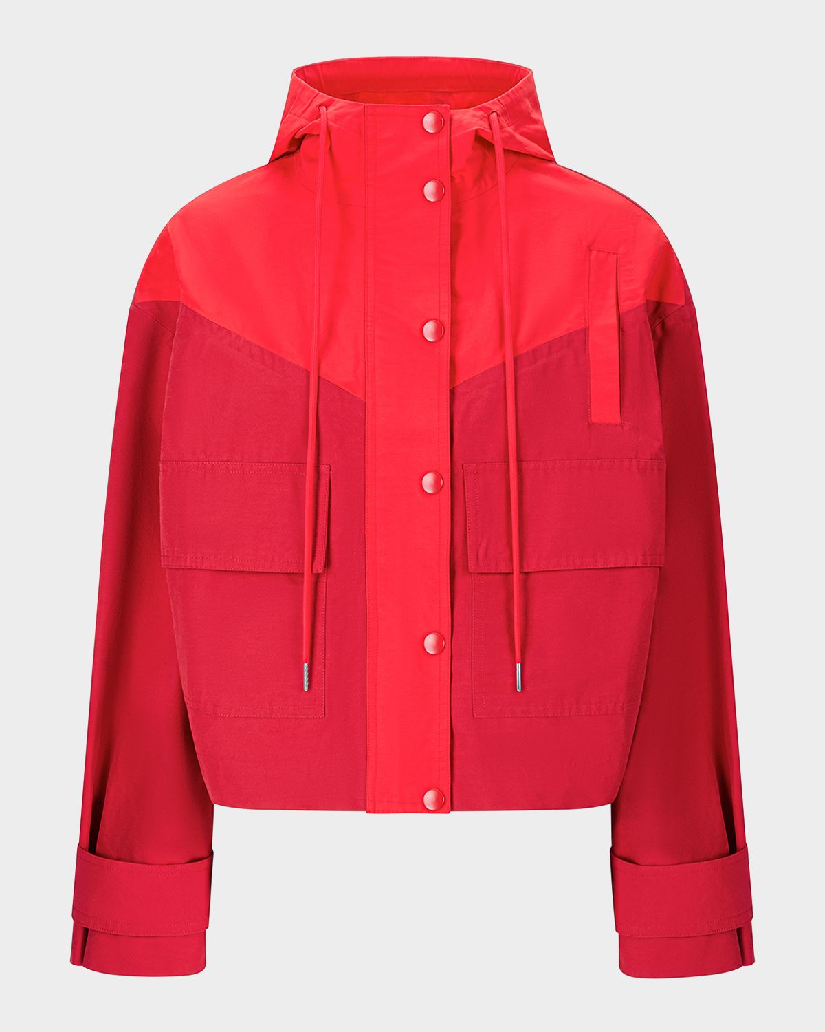 STAUD Alta Hooded Peplum Jacket