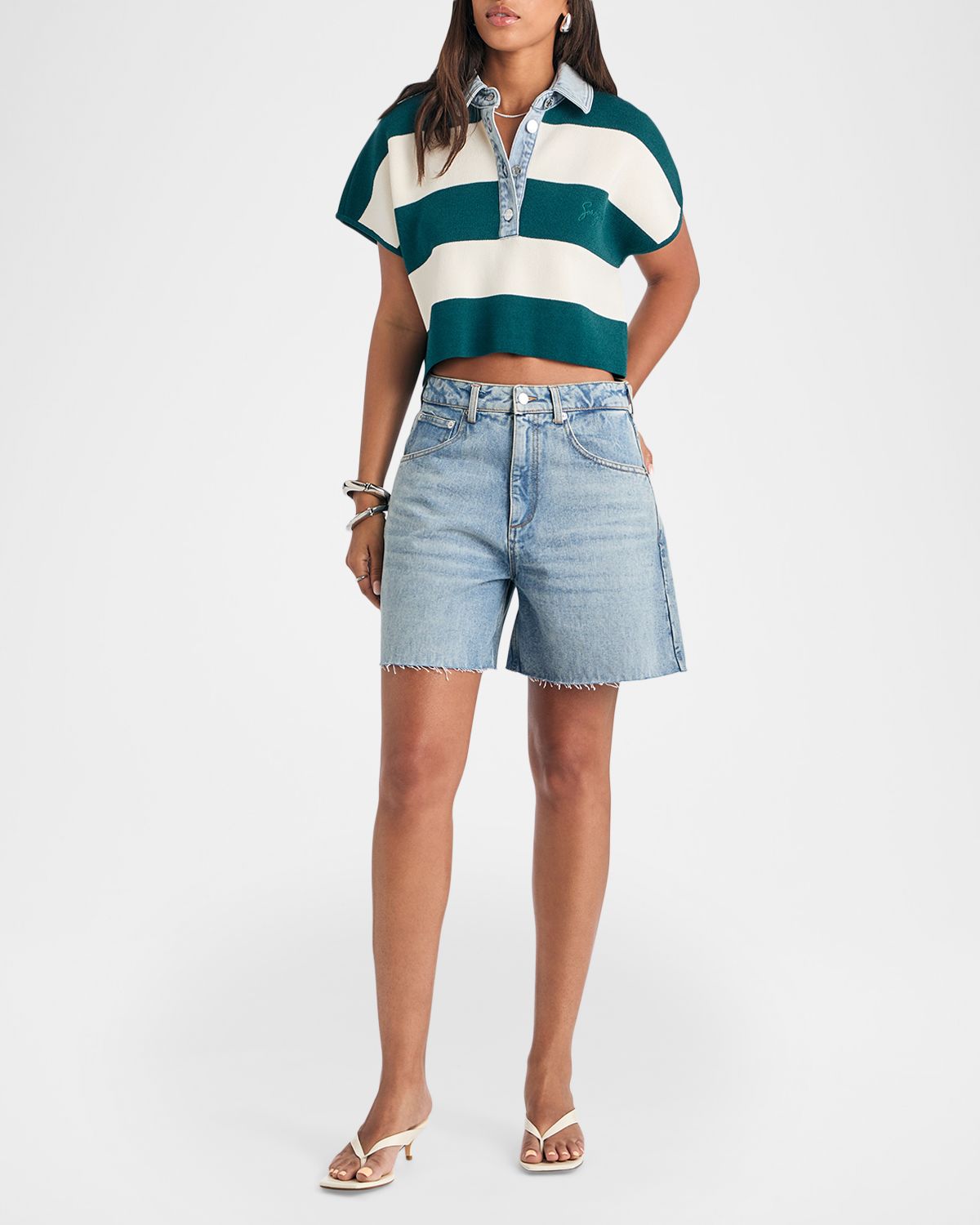 SEROYA Corsa Striped Cotton Top