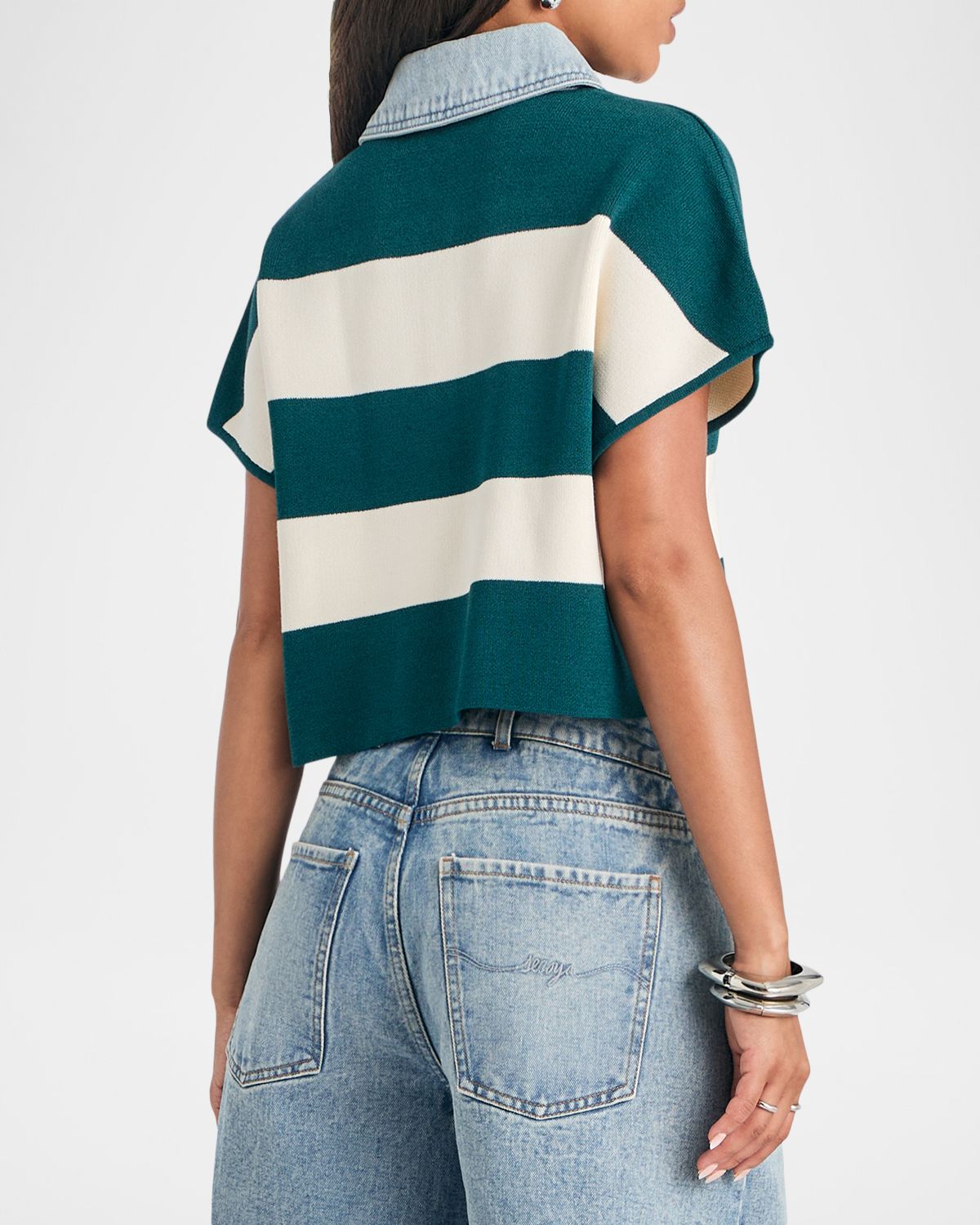 SEROYA Corsa Striped Cotton Top | Thumbnail 3
