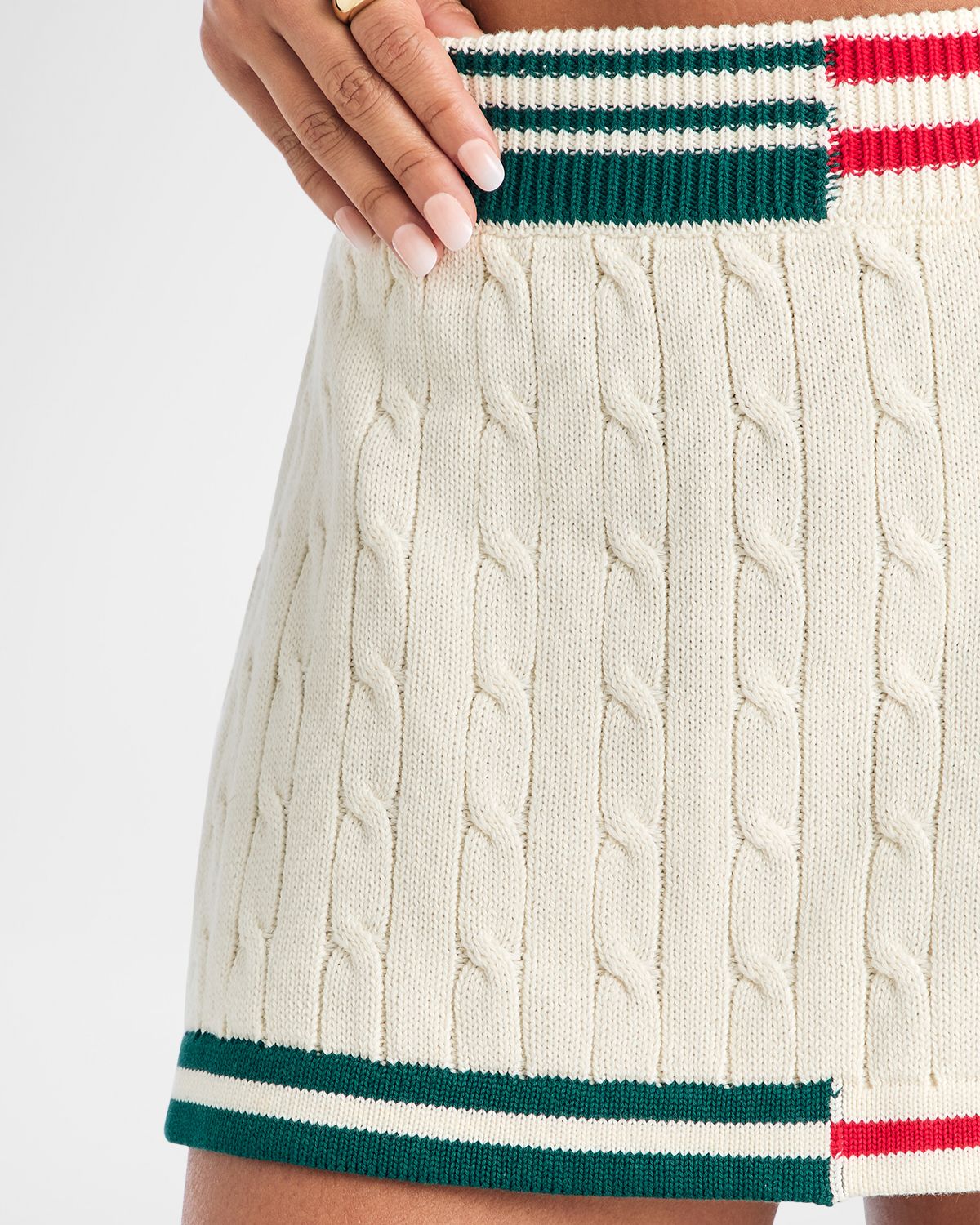 SEROYA Pearson Cable-Knit Mini Skirt | Thumbnail 5 SEROYA Pearson Cable-Knit Mini Skirt | Thumbnail 5