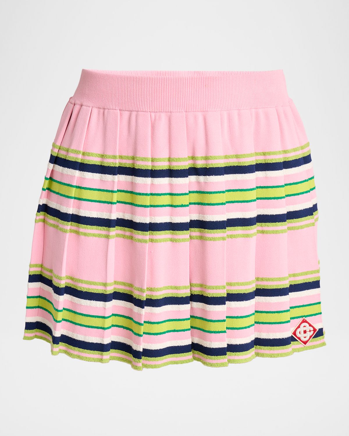 CASABLANCA Striped Pleated Mini Skirt