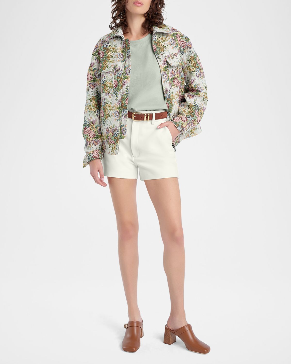 Favorite Daughter The Birdie Floral Jacquard Jacket