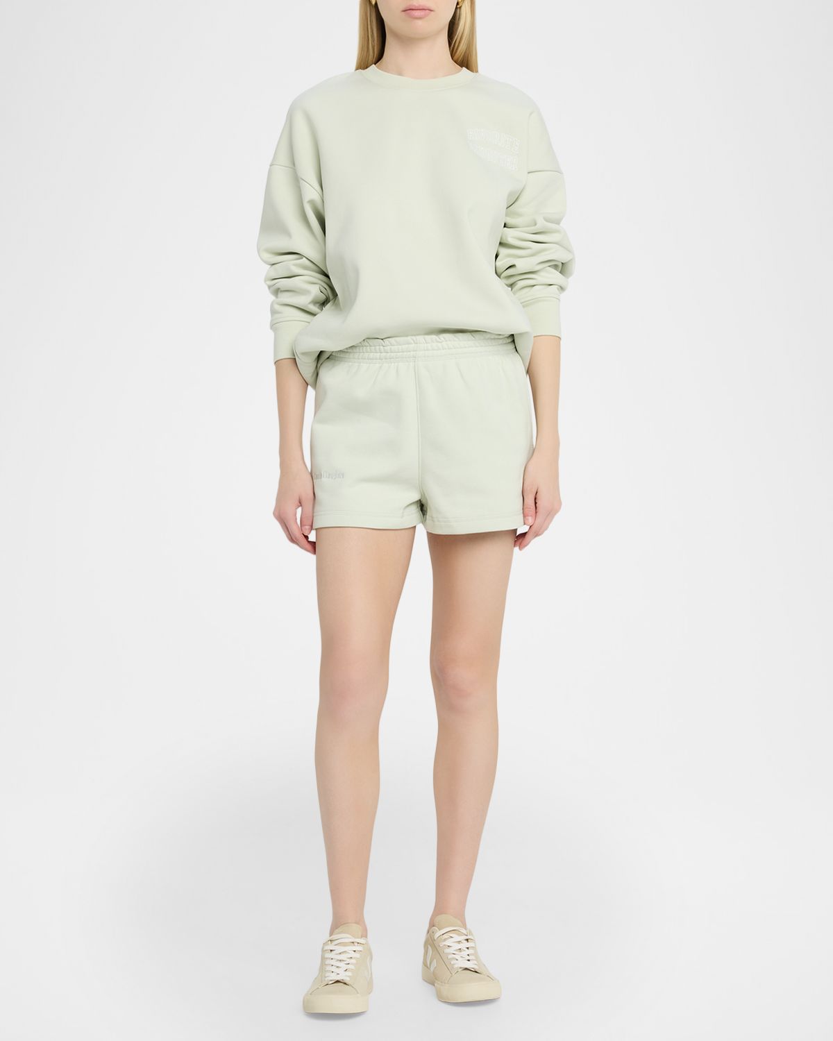 Favorite Daughter Logo Embroidered Sweat Shorts