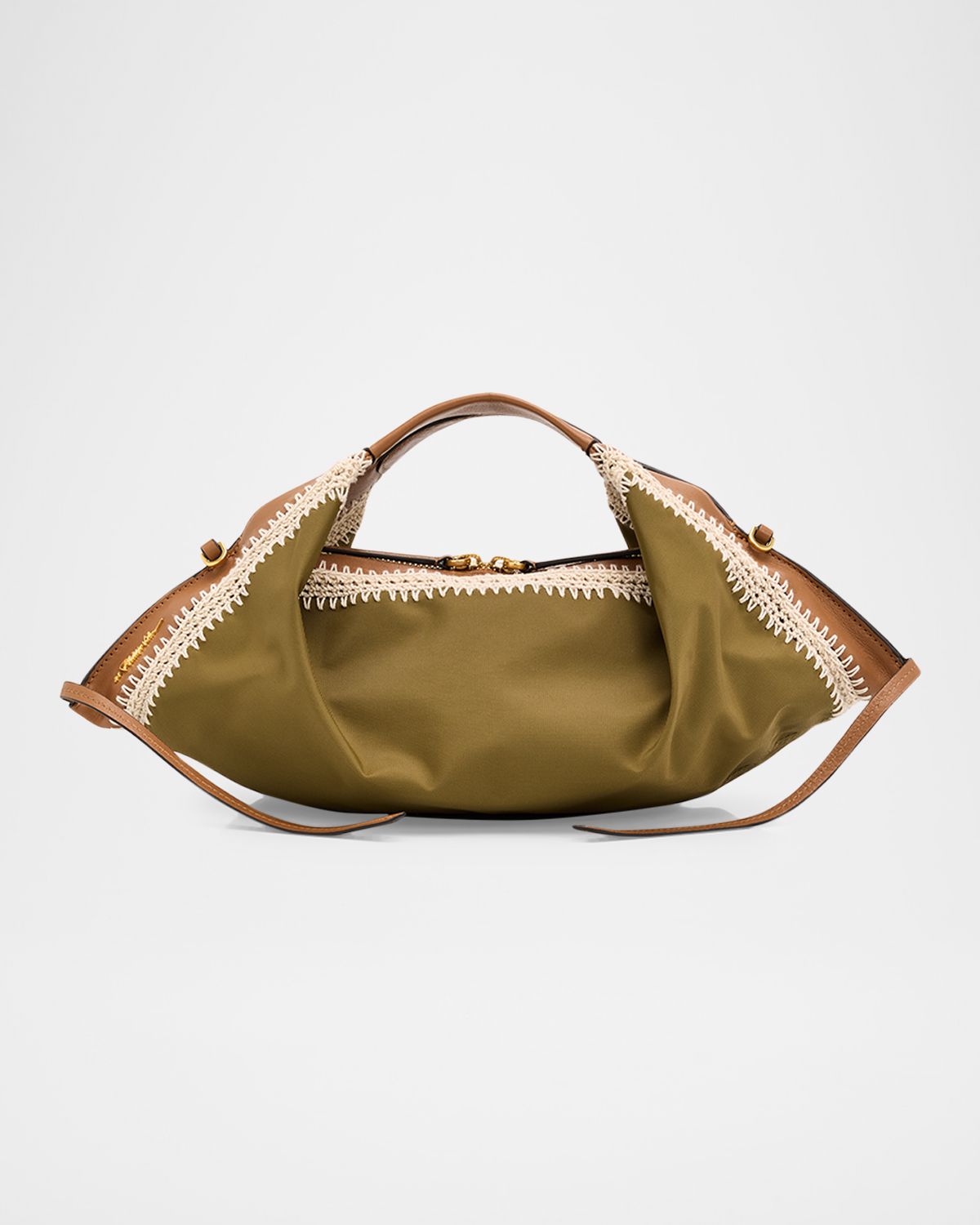 3.1 Phillip Lim Luna Large Contrast-Stitch Crossbody Bag