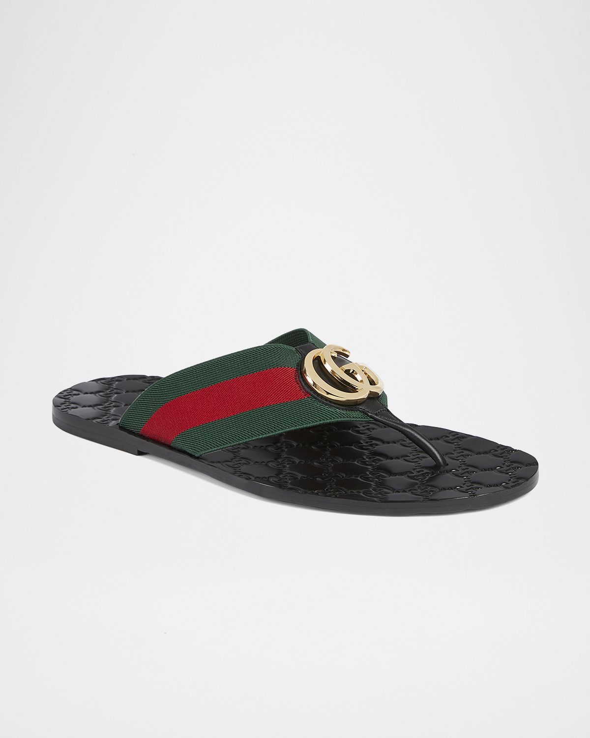 Gucci Men 's Riviera Leather Thong Sandals