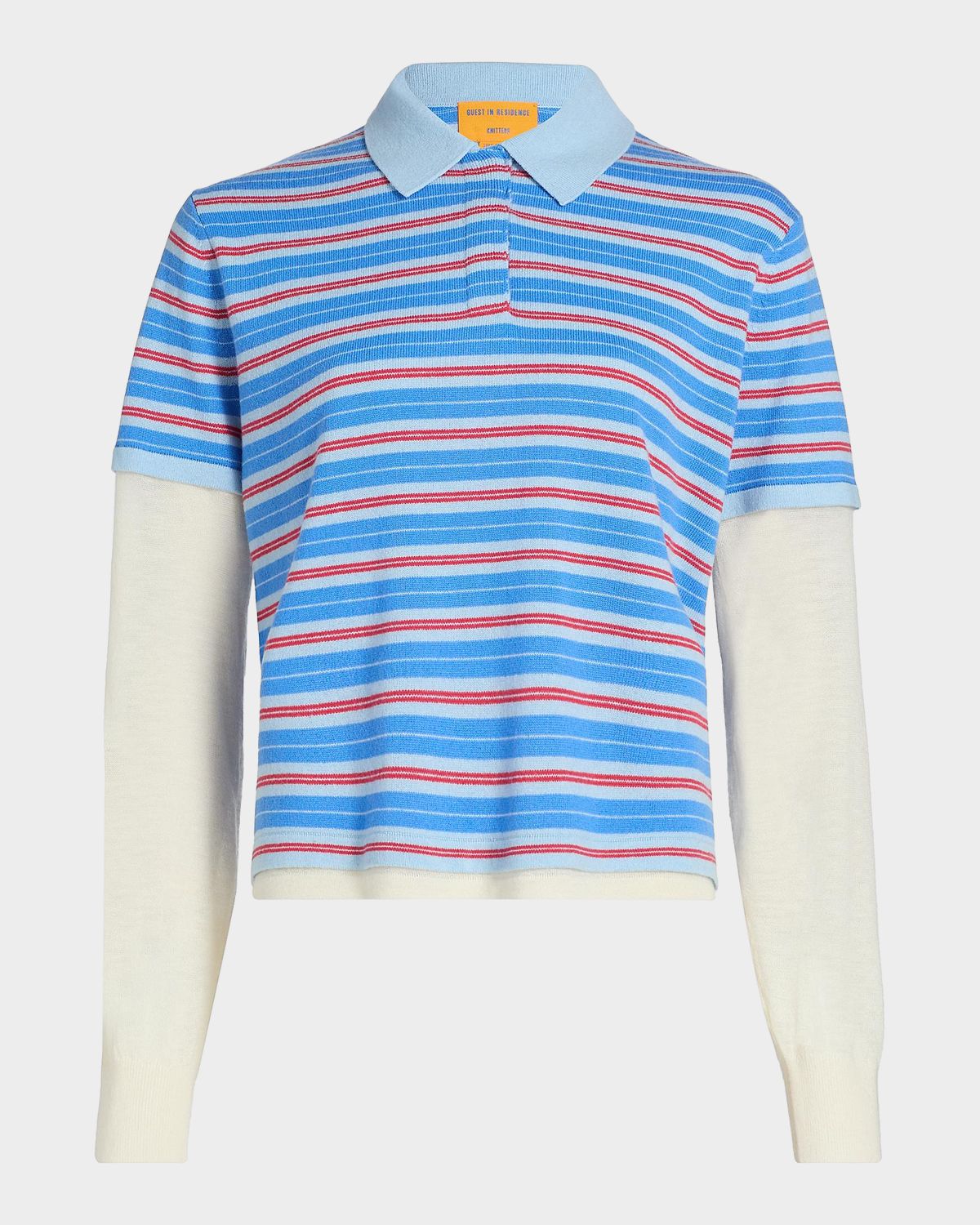 Guest in Residence Layered Stripe Cashmere Rugby Sweater | Thumbnail 8
