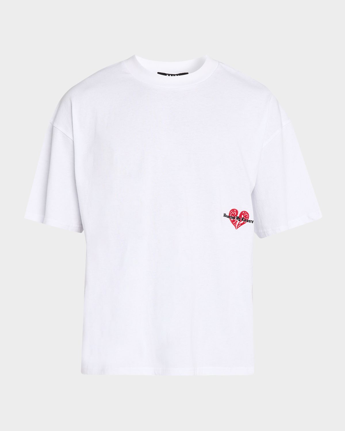 Ksubi Men 's Hbl Cotton Embroidered Heart Crewneck T-Shirt