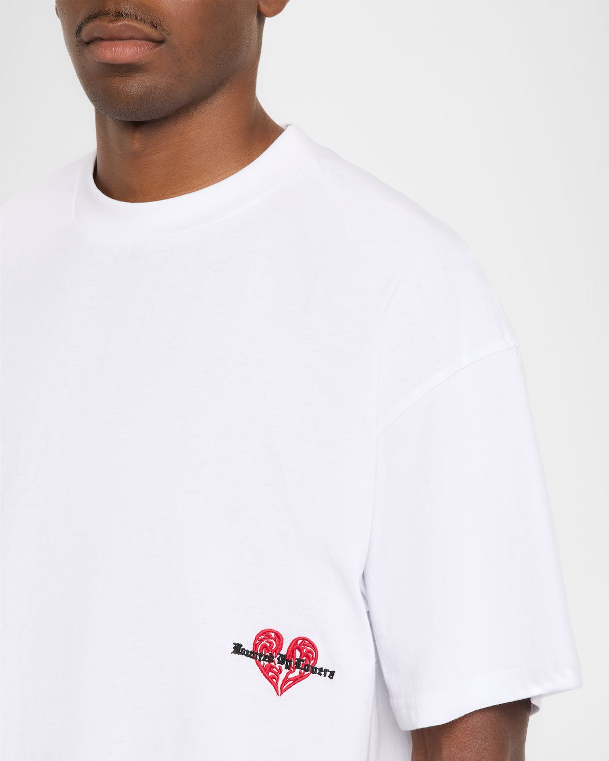Ksubi Men 's Hbl Cotton Embroidered Heart Crewneck T-Shirt | Thumbnail 5