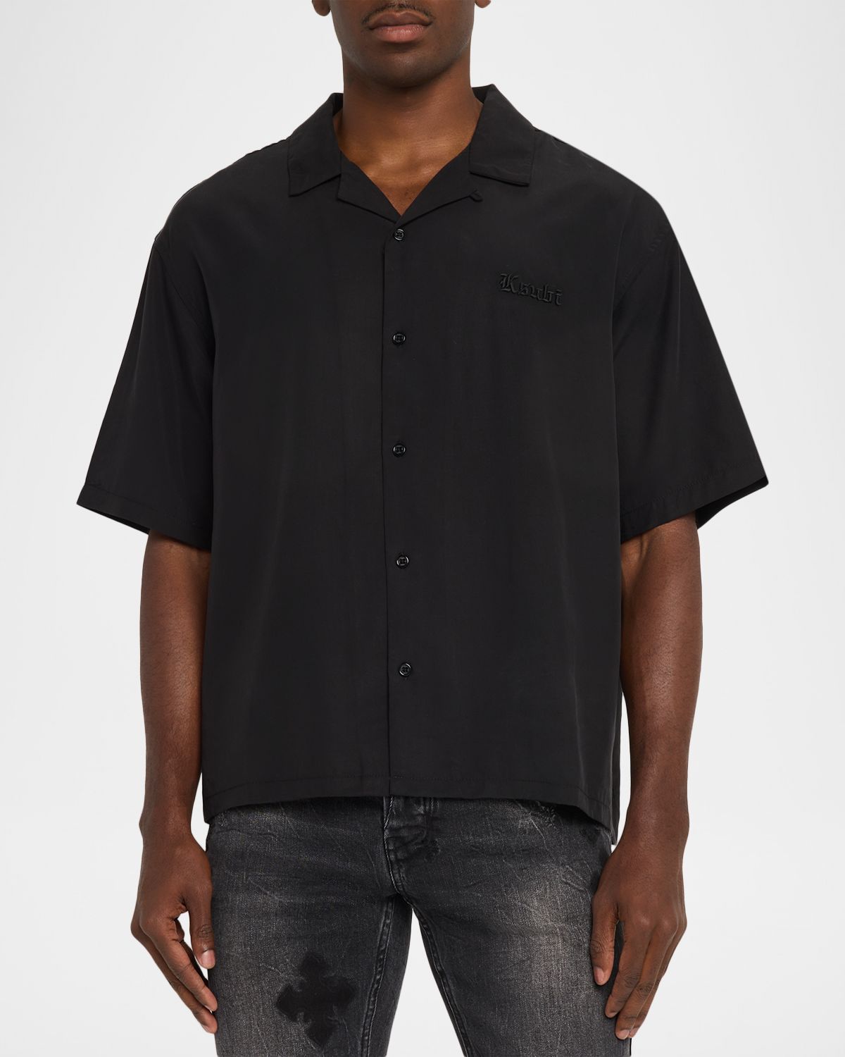 Ksubi Men 's End Diner Cotton Embroidered Logo Short-Sleeve Shirt | Thumbnail 4 Ksubi Men 's End Diner Cotton Embroidered Logo Short-Sleeve Shirt | Thumbnail 4