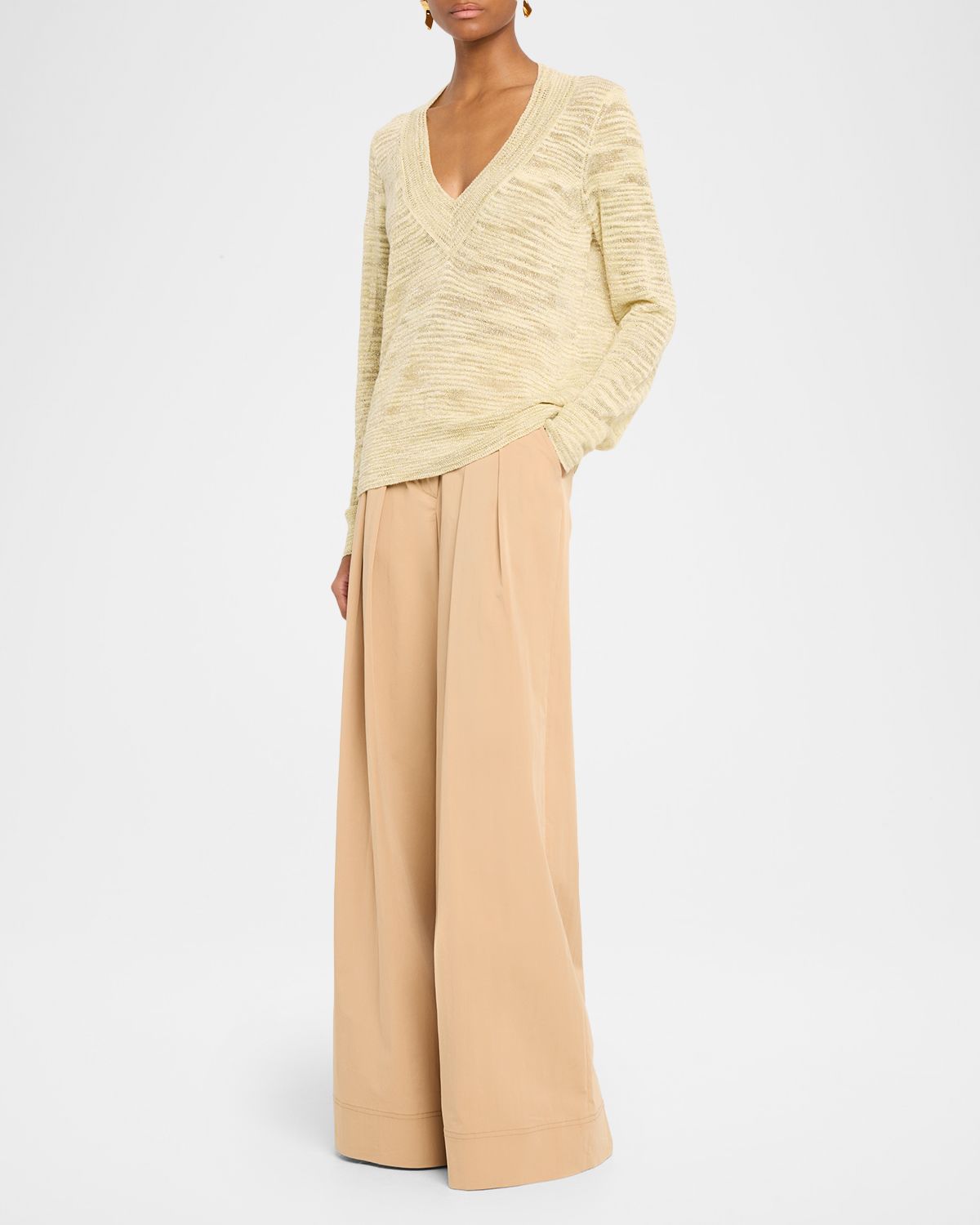 Veronica Beard Coleta V-Neck Sweater