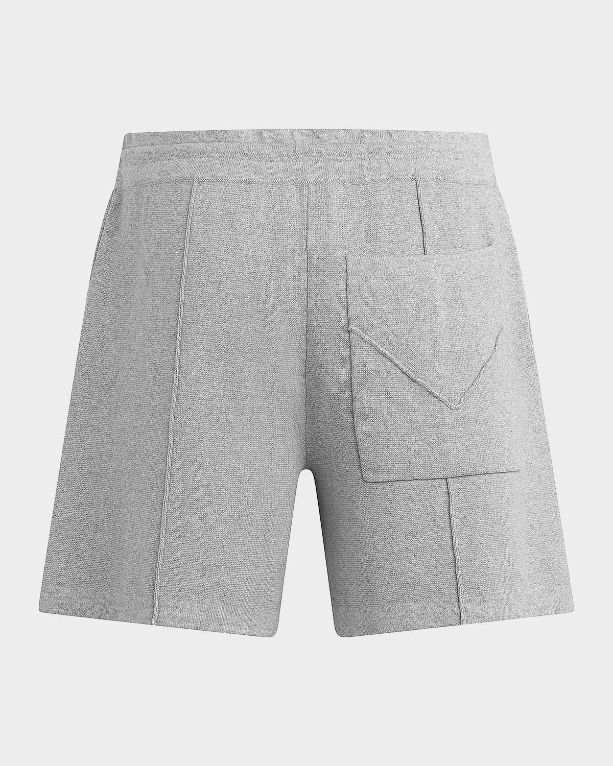 Hudson Men 's Cabana Cotton-Cashmere Double-Knit Pleated Drawstring Shorts
