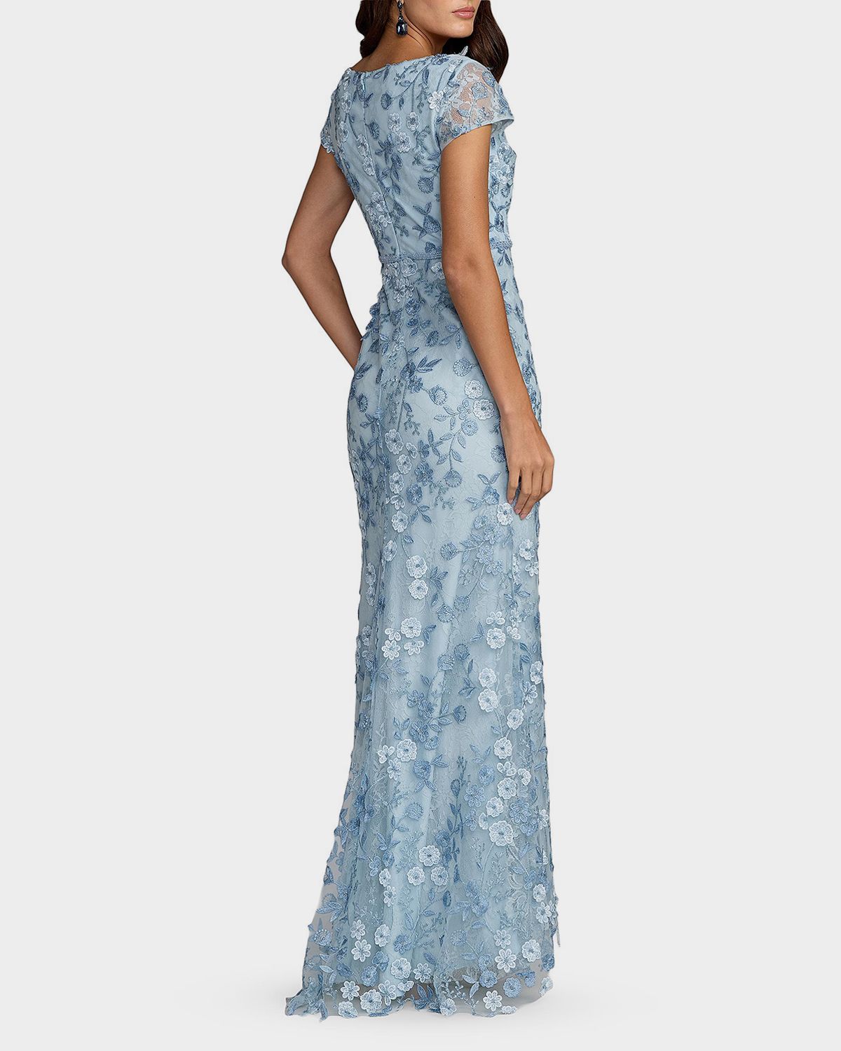 Mac Duggal Beaded & Embroidered Lace Gown
