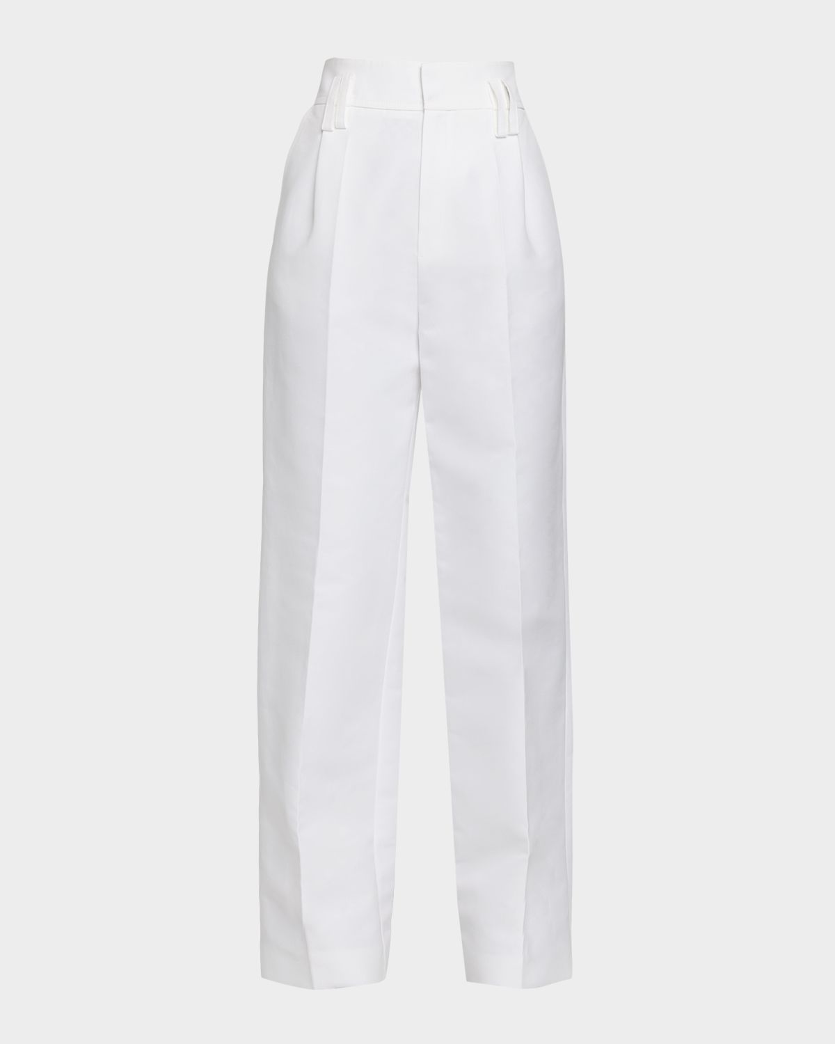 Dice Kayek Single-Pleat Straight-Leg Cotton Trousers