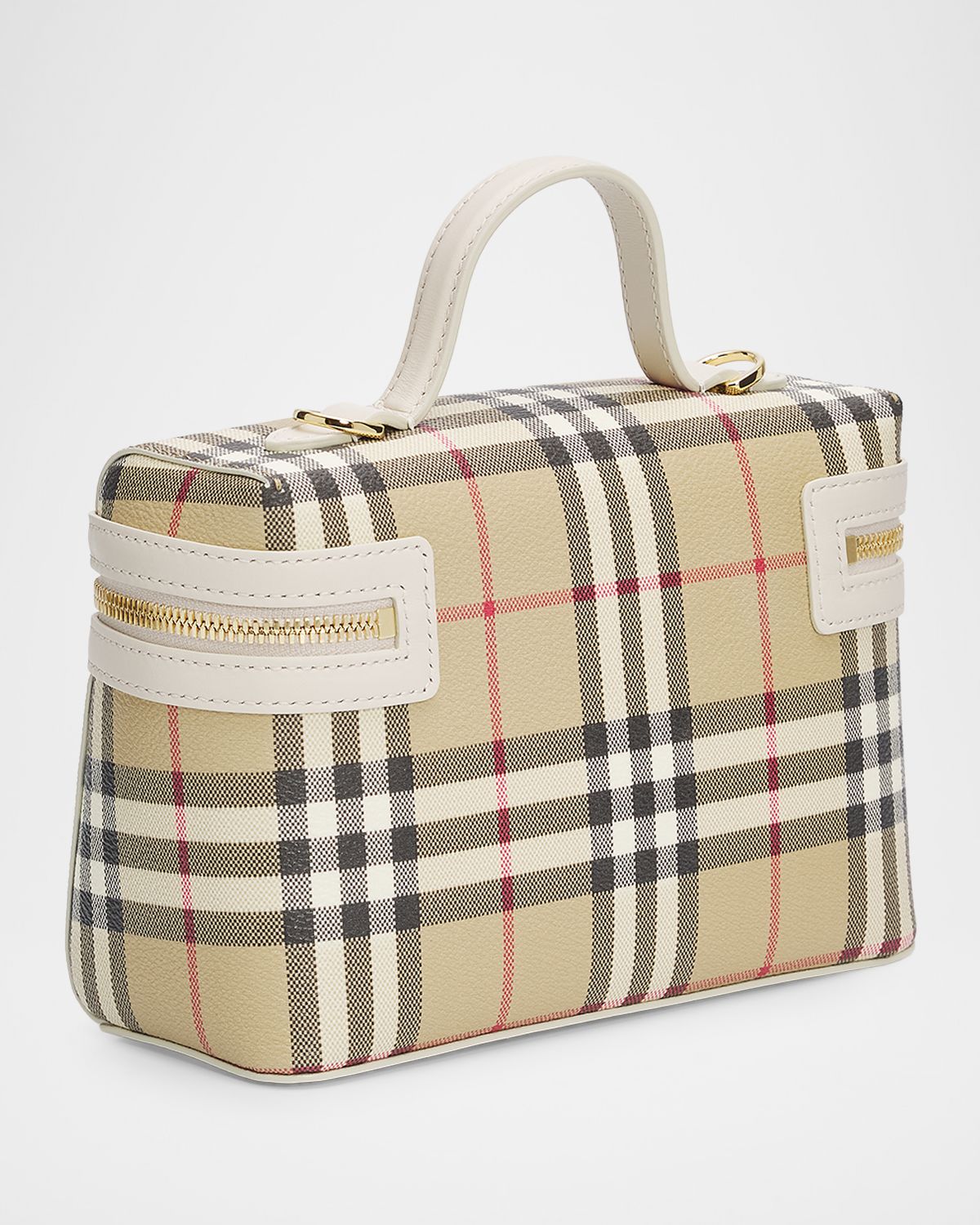 Burberry Check Leather Vanity Bag