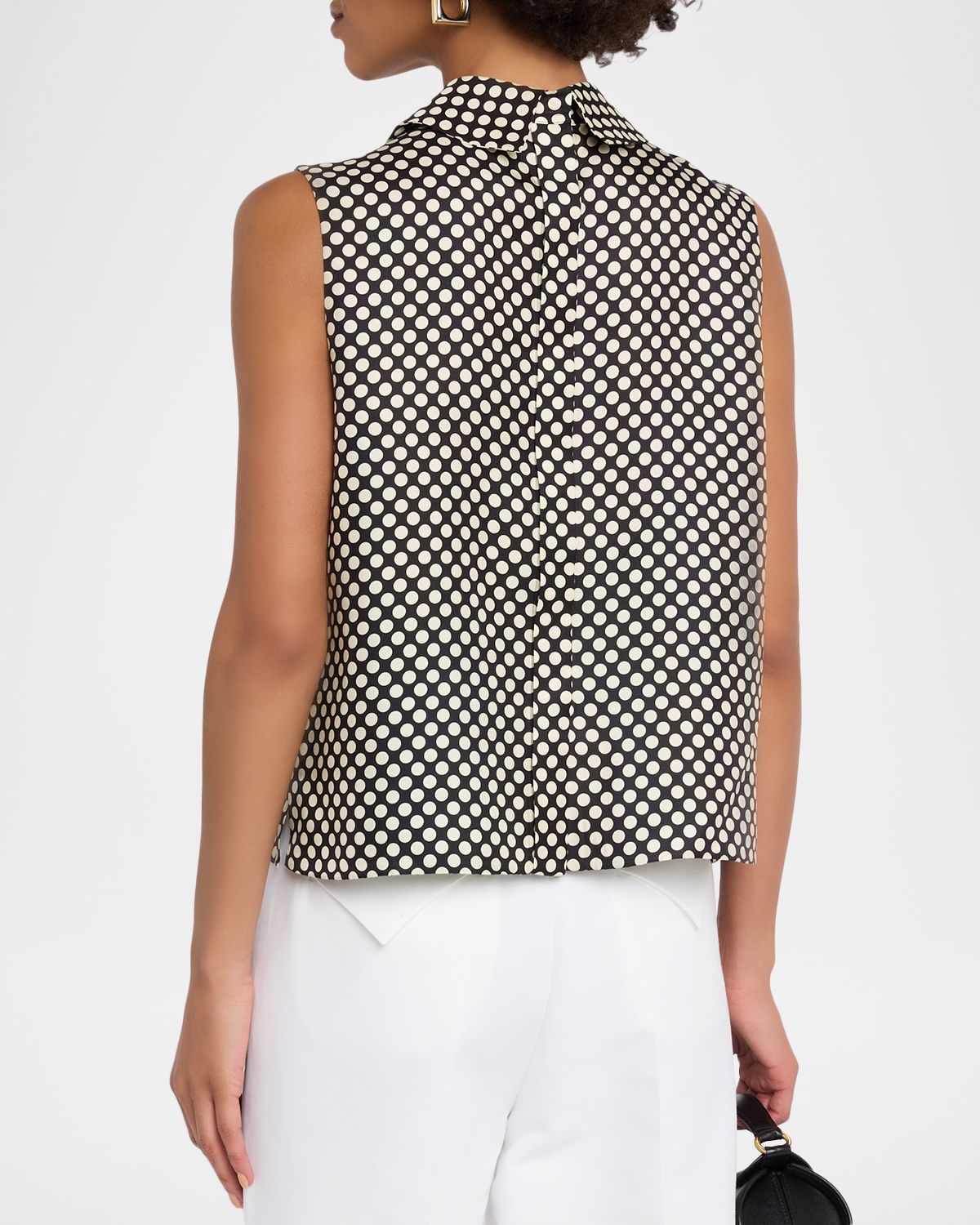 Dice Kayek Polka Dot Silk Twill Sleeveless Blouse | Thumbnail 3