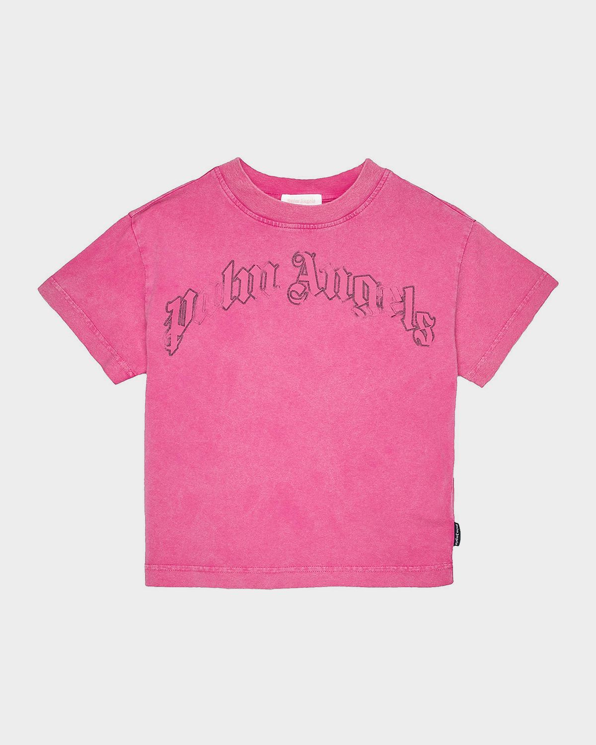 Palm Angels Girl 's Faded Curved Logo T-Shirt, Size 4-12