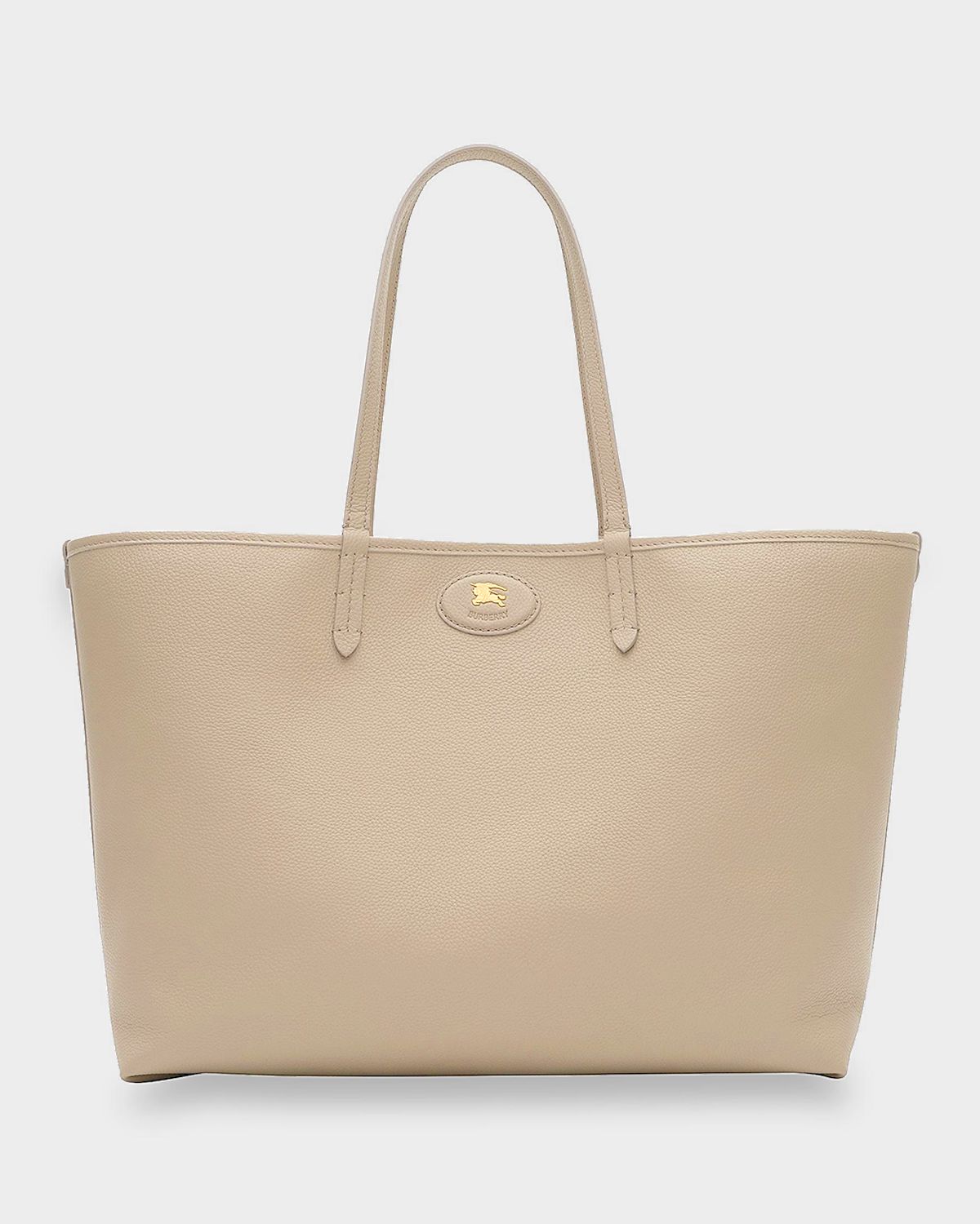 Burberry Bloomsbury Reversible Leather & Check Tote Bag
