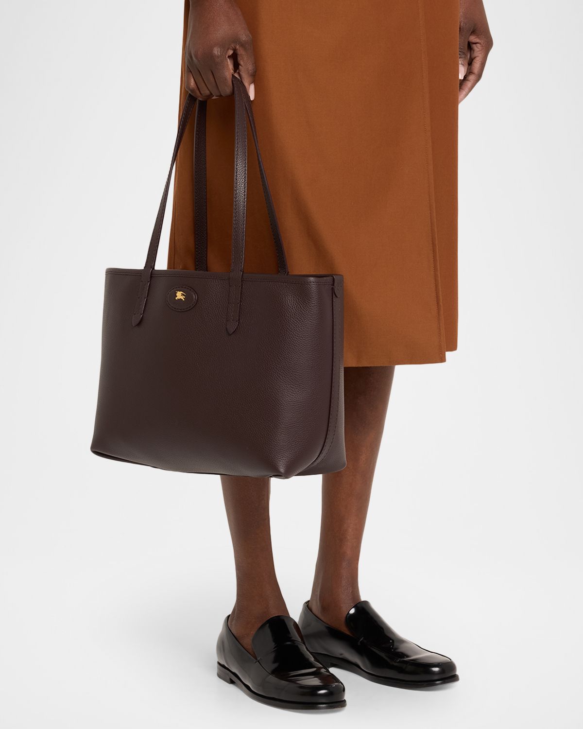 Burberry Highlands Small Check & Leather Reversible Tote Bag