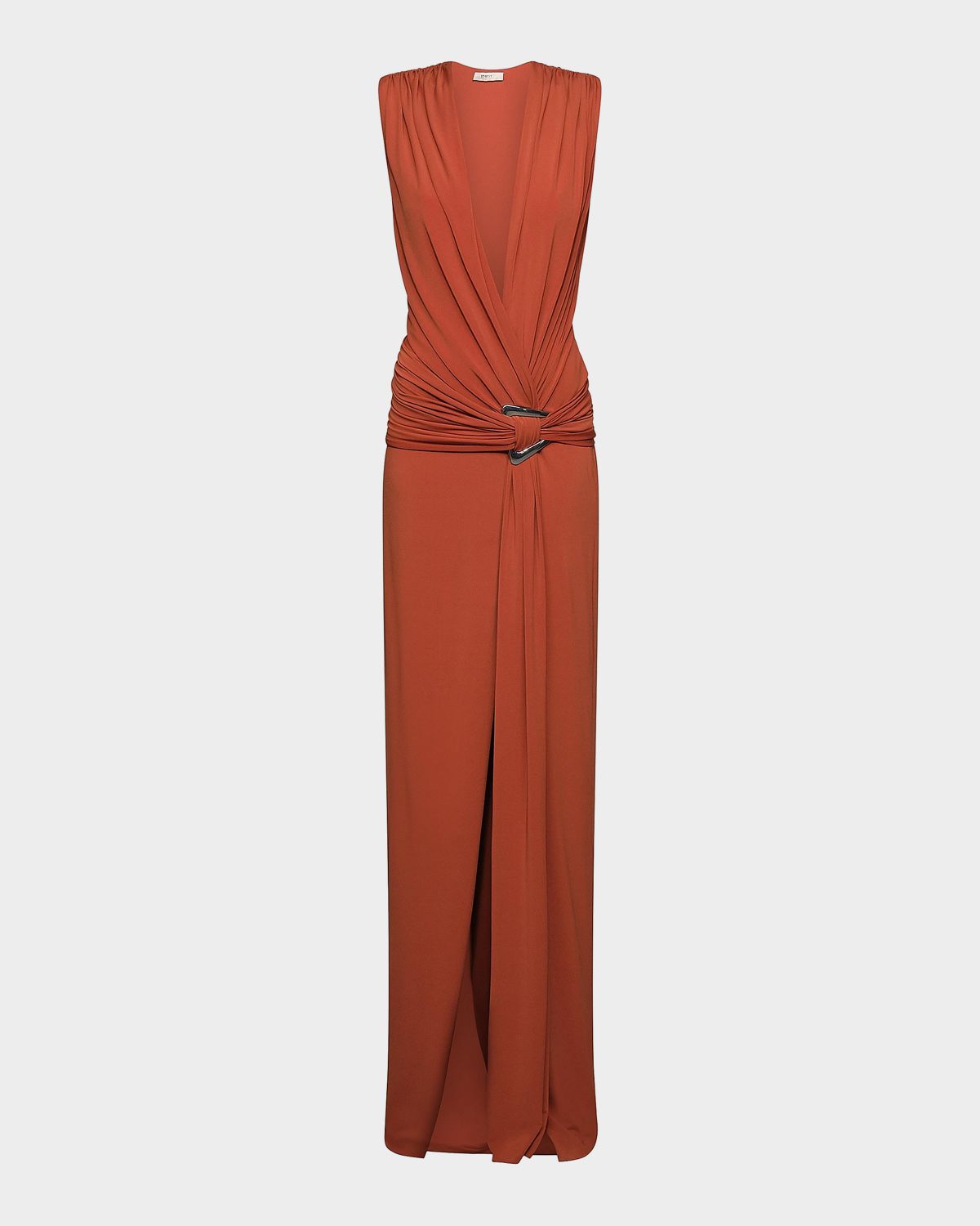 Et Ochs Jil Plunging Draped Column Gown