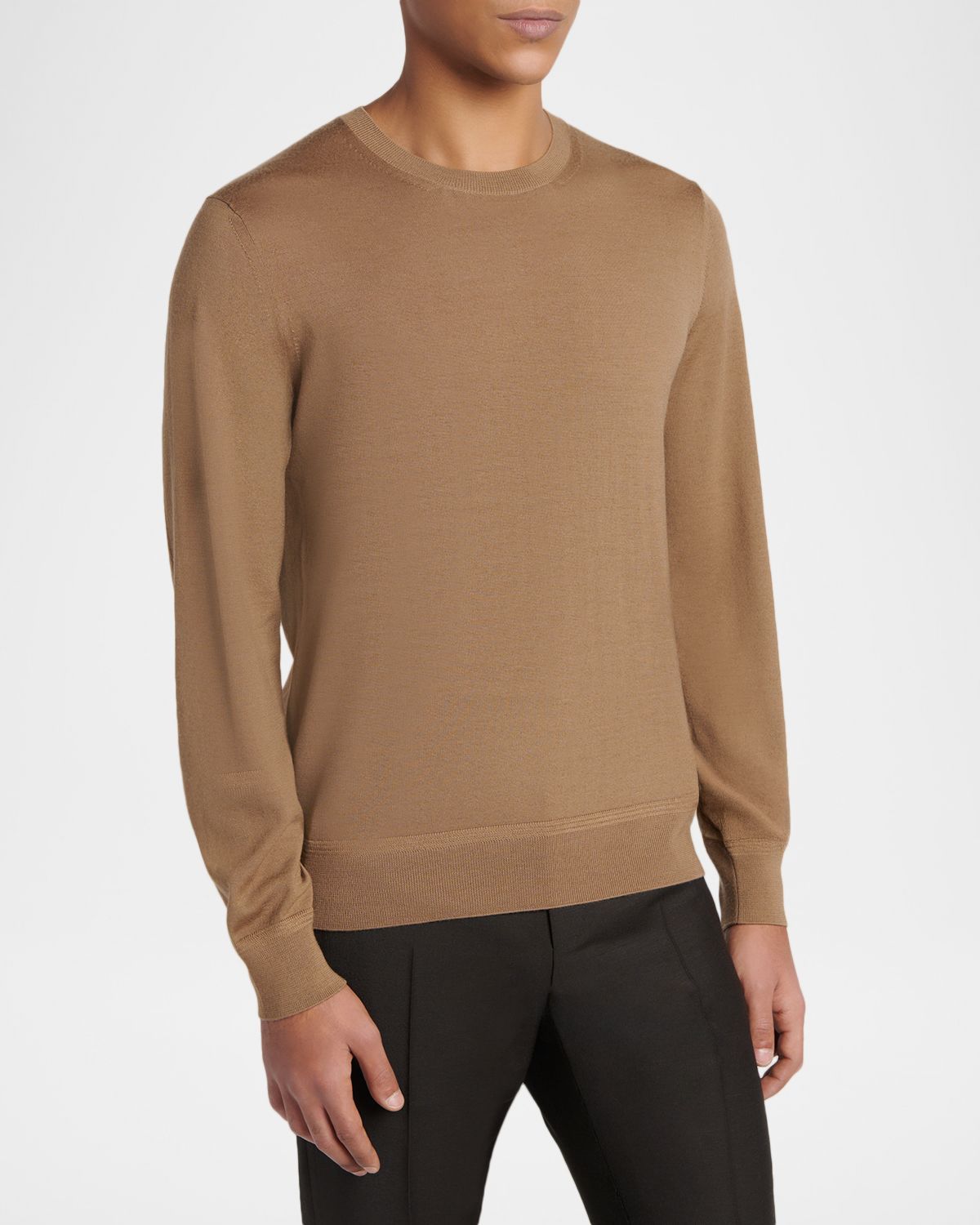 TOM FORD Men 's Lyocell and Cotton Long-Sleeve T-Shirt | Thumbnail 3
