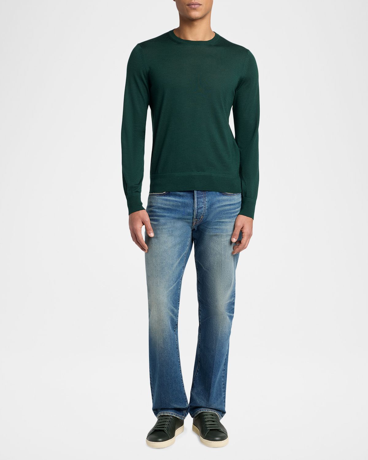 TOM FORD Men 's Lyocell and Cotton Long-Sleeve T-Shirt | Thumbnail 2 TOM FORD Men 's Lyocell and Cotton Long-Sleeve T-Shirt | Thumbnail 2