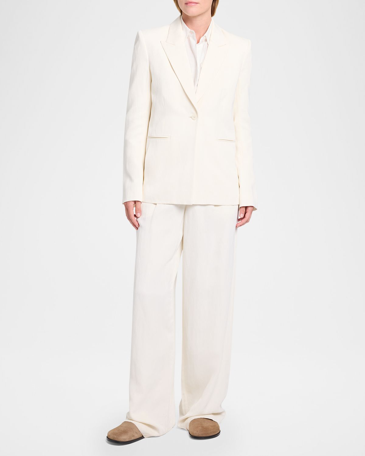 TWP Her Fit Blazer in Coated Viscose Linen