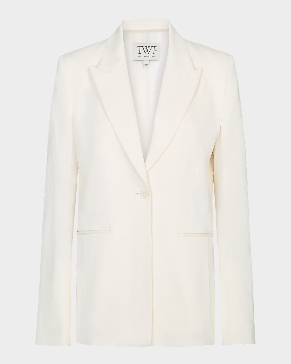TWP Her Fit Blazer in Coated Viscose Linen