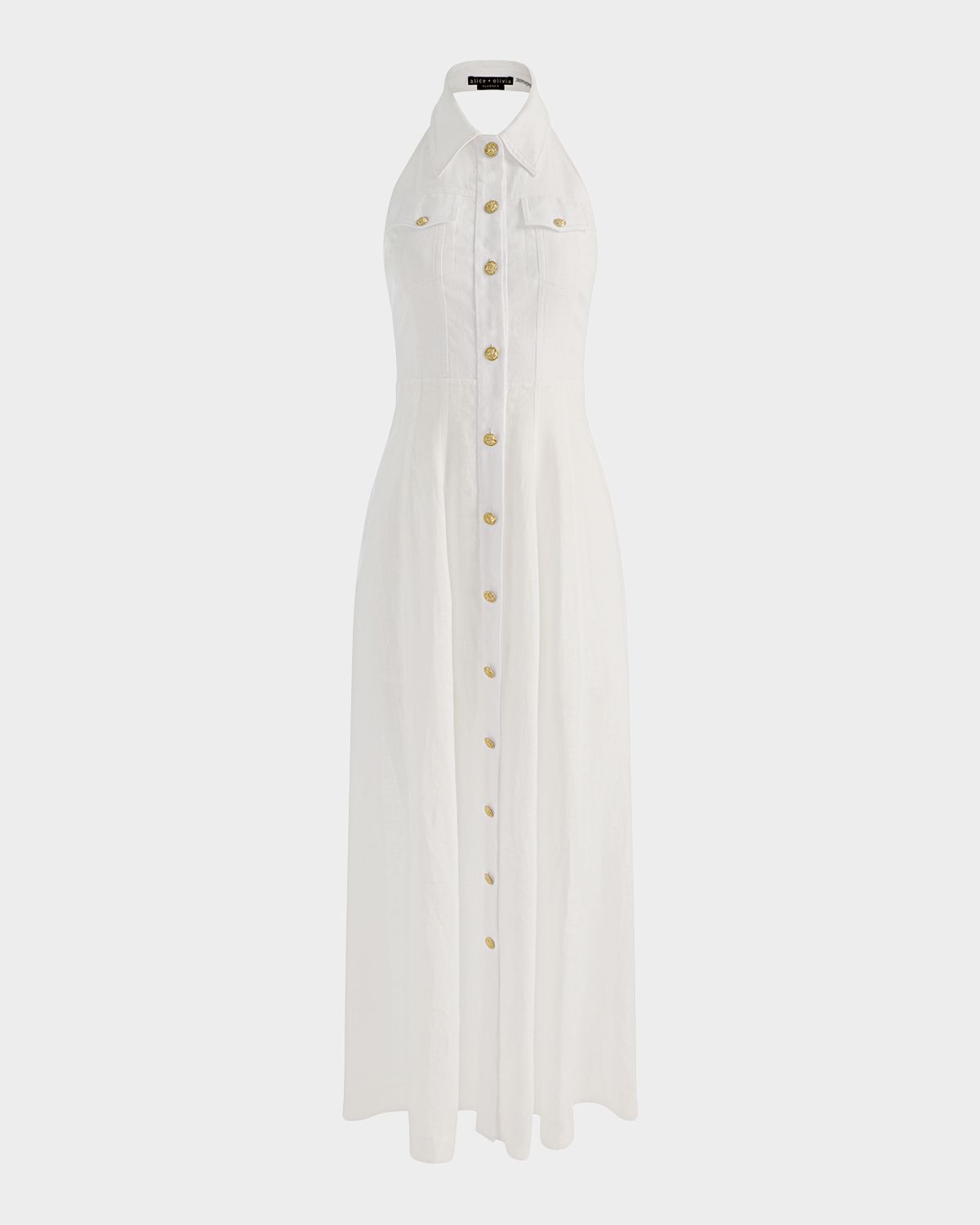 ALICE + OLIVIA Kendall Halter Linen Maxi Dress | Thumbnail 7 ALICE + OLIVIA Kendall Halter Linen Maxi Dress | Thumbnail 7