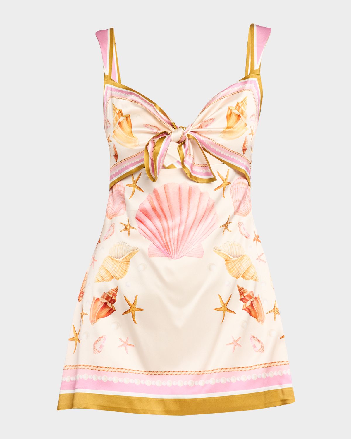 Retrofete Margarie Printed Satin Mini Dress