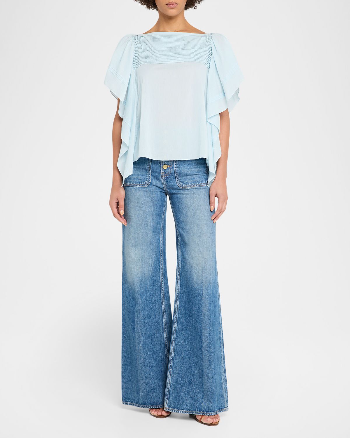 Ulla Johnson Lu Short-Sleeve Ruffle Top