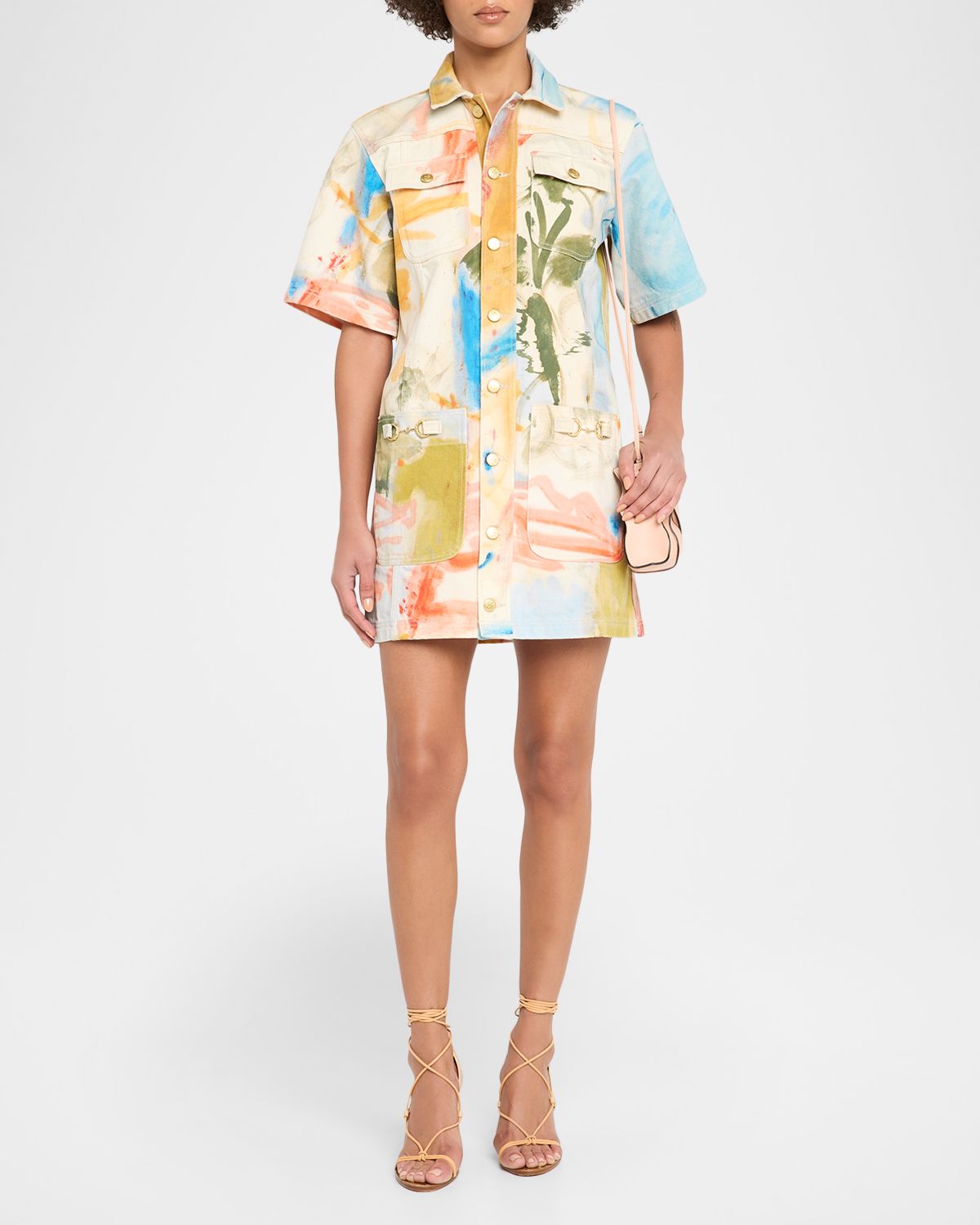 Ulla Johnson x Helen Frankenthaler The Painters Denim Mini Dress