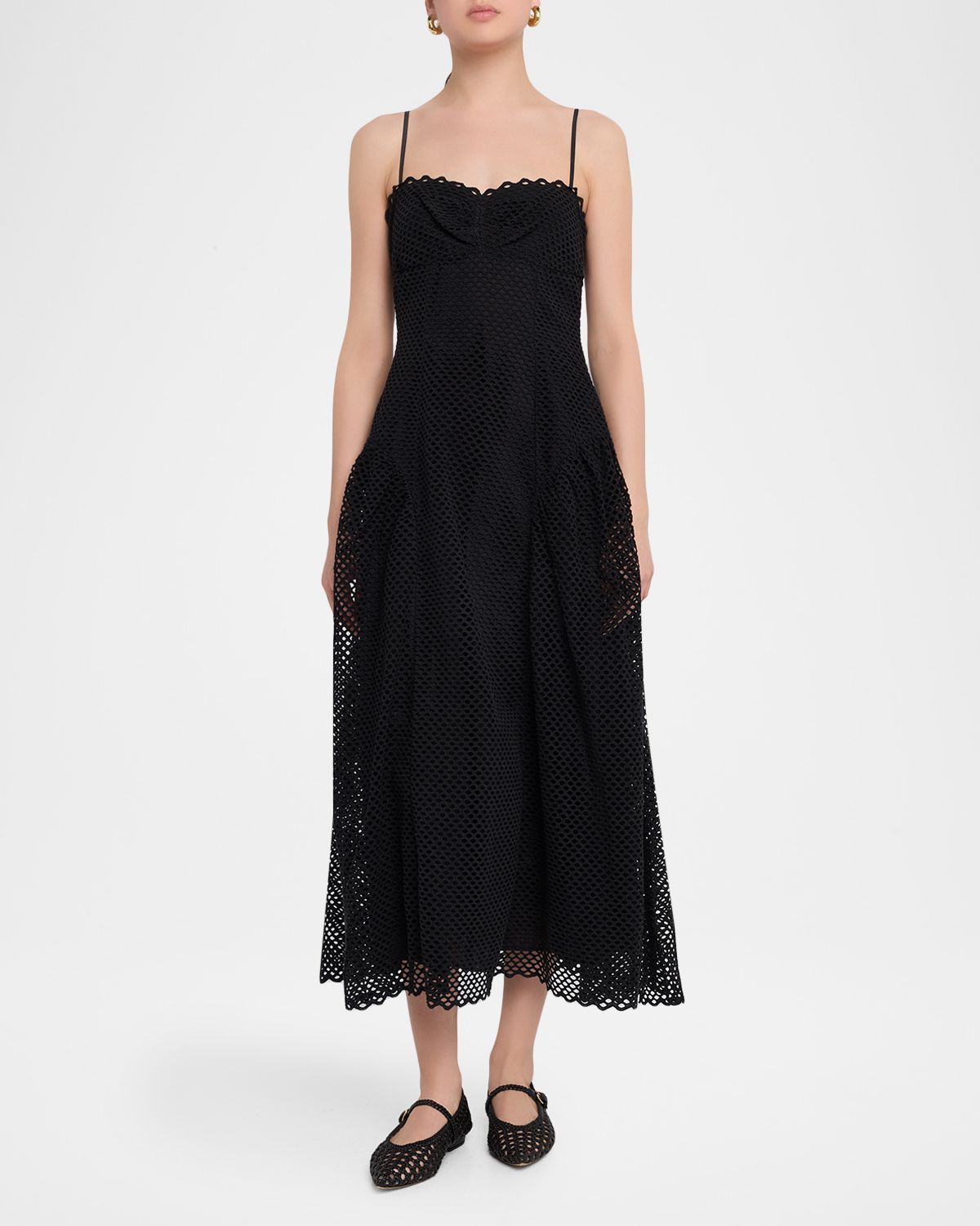 Ulla Johnson Isotta Eyelet Cotton Midi Dress
