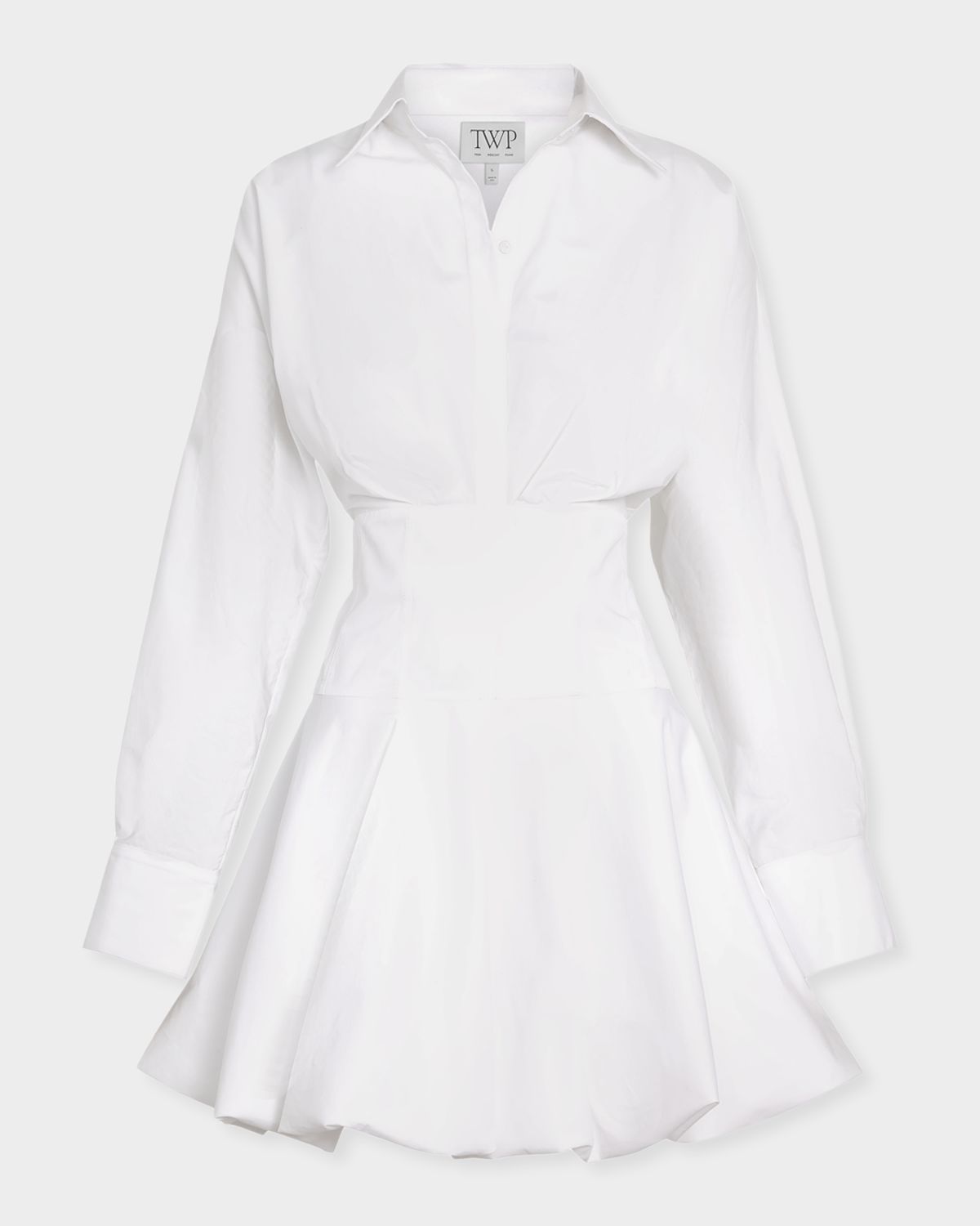 TWP Mila Mini Shirtdress in Cotton Shirting