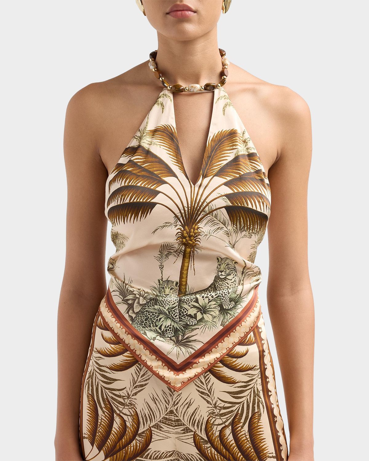 Retrofete Zaphira Beaded Satin Halter Top | Thumbnail 5 Retrofete Zaphira Beaded Satin Halter Top | Thumbnail 5