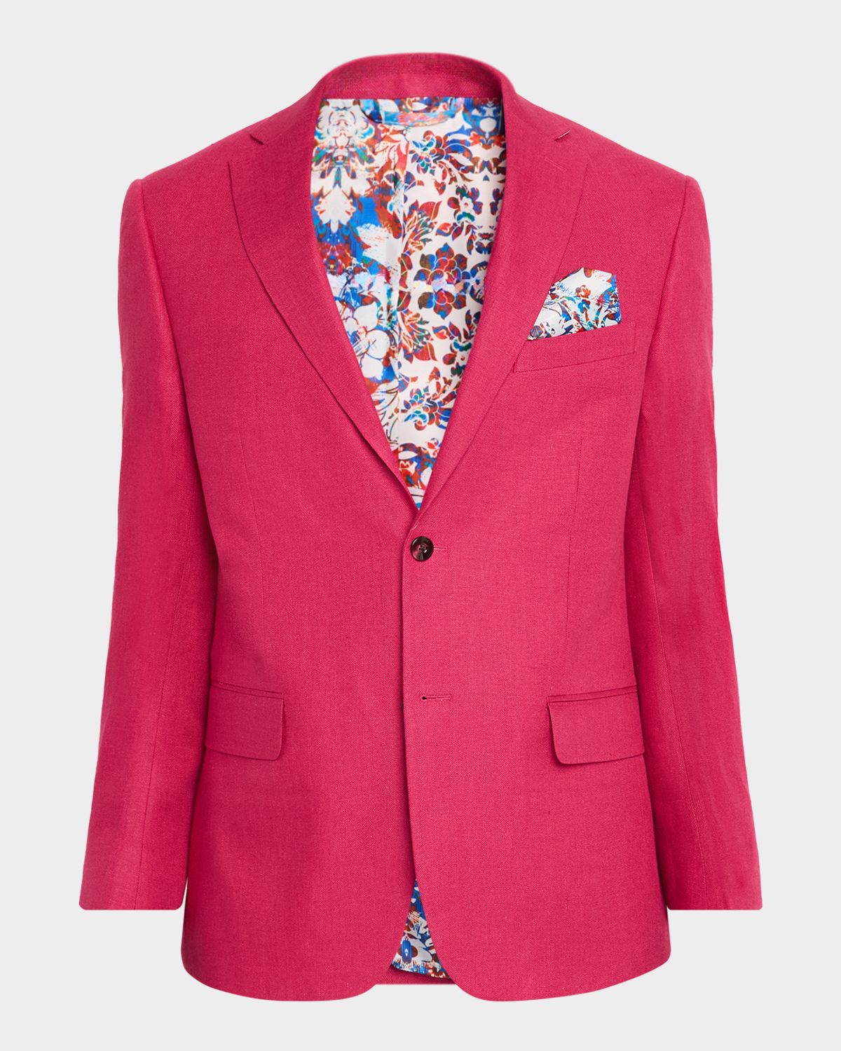 Robert Graham Men 's Rempston Linen Single-Breasted Blazer