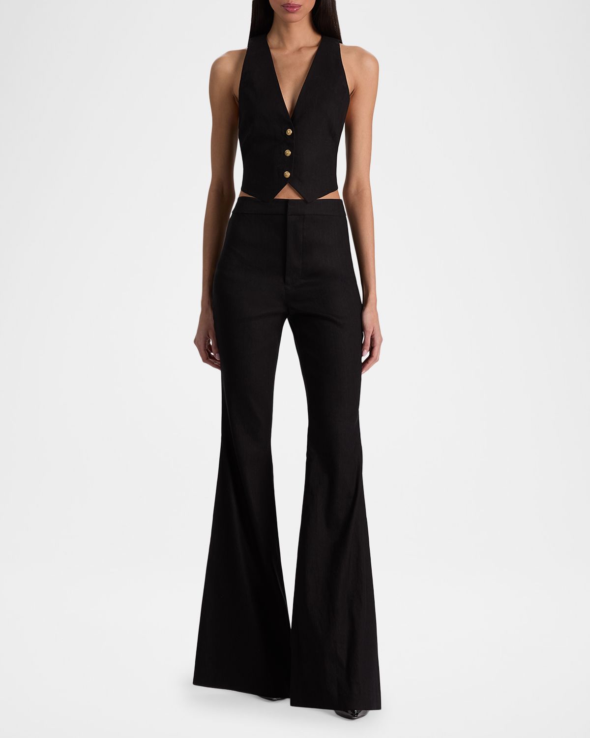 ALICE + OLIVIA Donna Linen Vest | Thumbnail 6