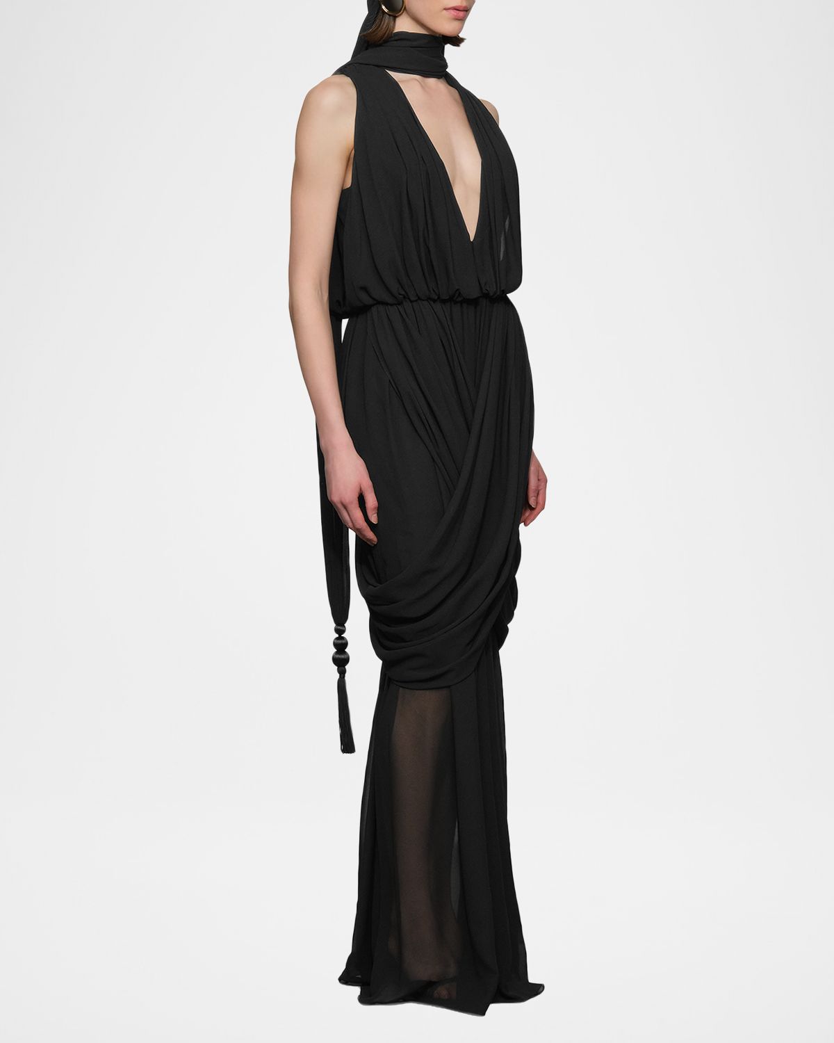 Et Ochs Arabella Plunging Draped Column Gown | Thumbnail 4 Et Ochs Arabella Plunging Draped Column Gown | Thumbnail 4