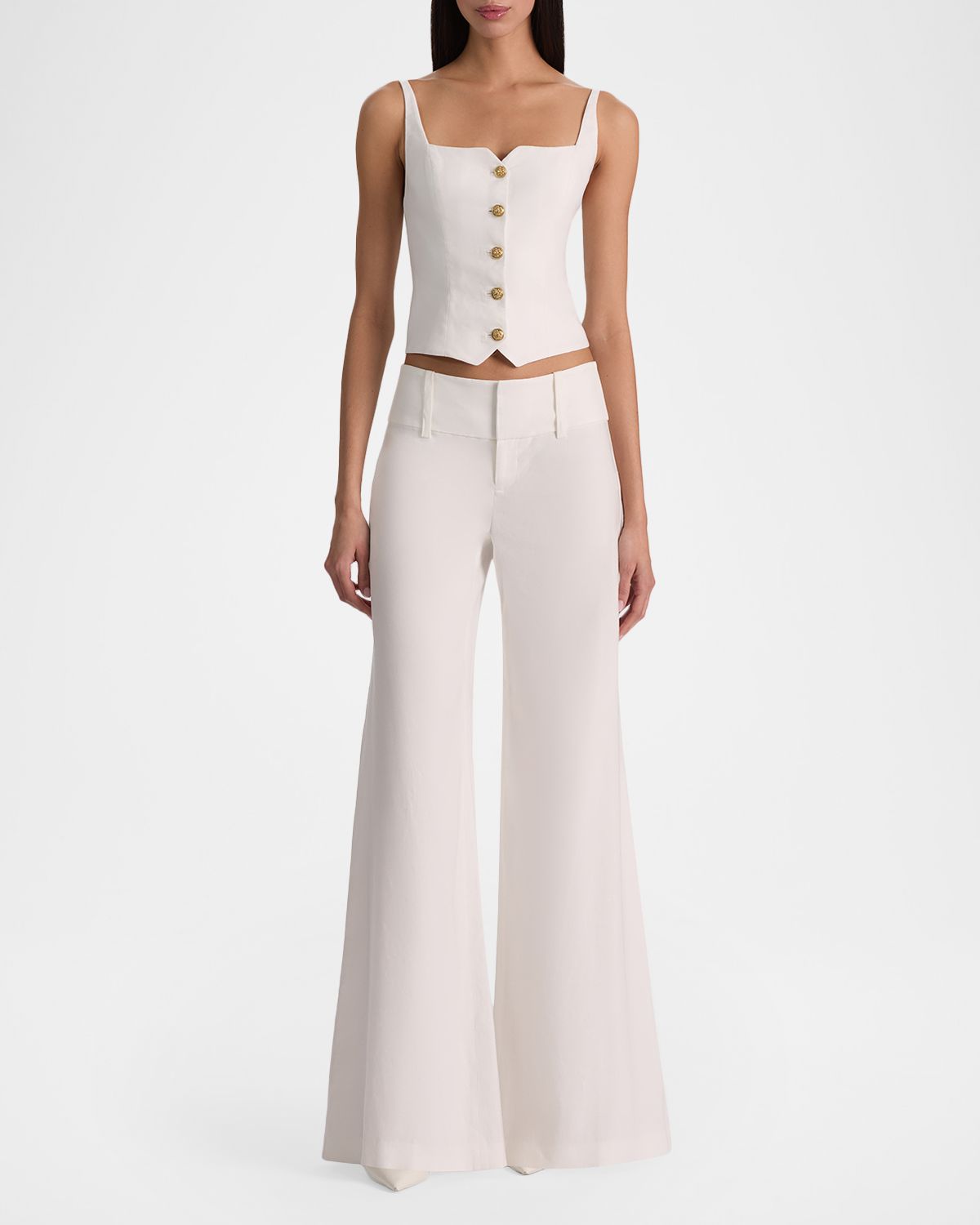 ALICE + OLIVIA Olivia Low-Rise Wide-Leg Pants